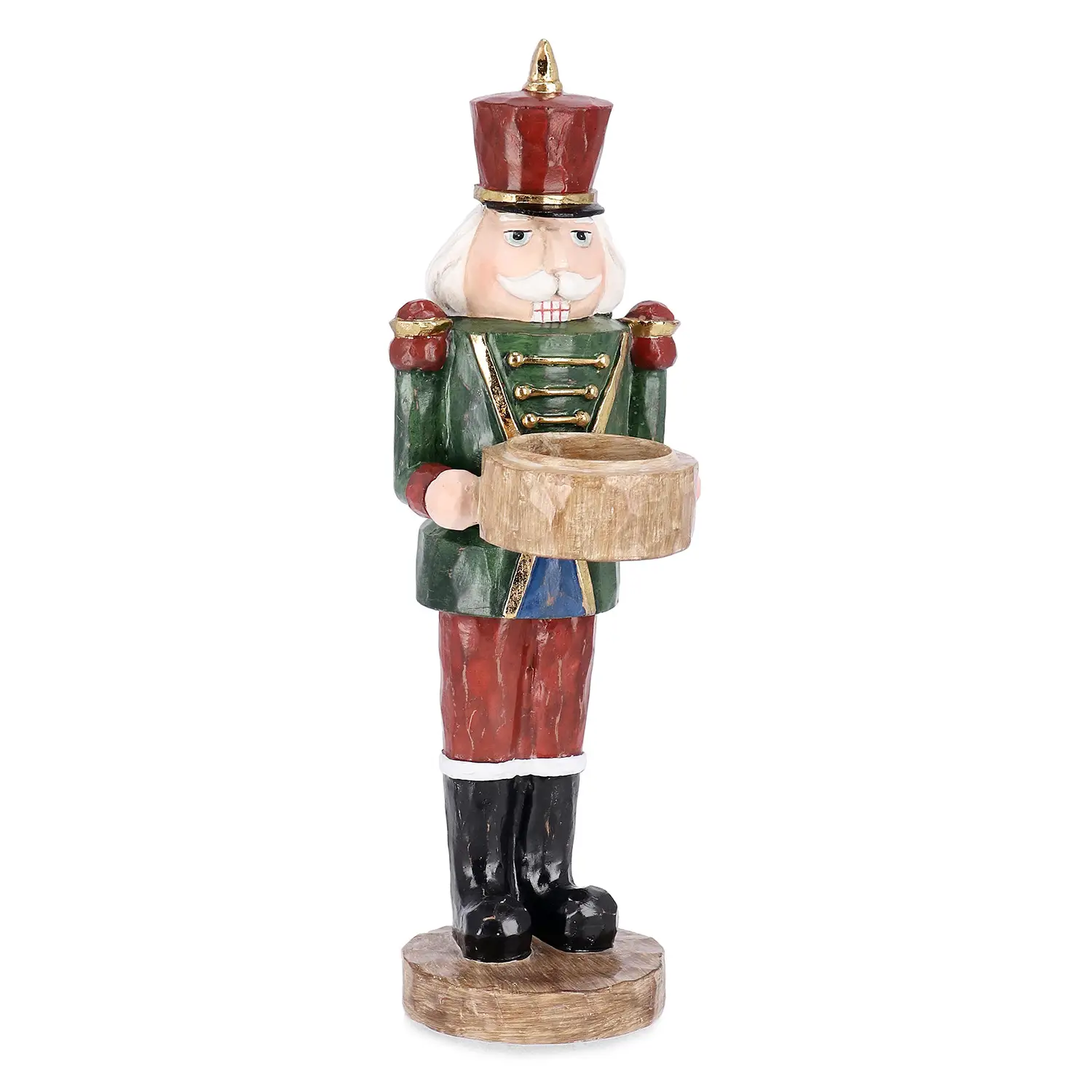 Portacandela Brendan Soldatino Natale 27cm Verde - schiaccianoci