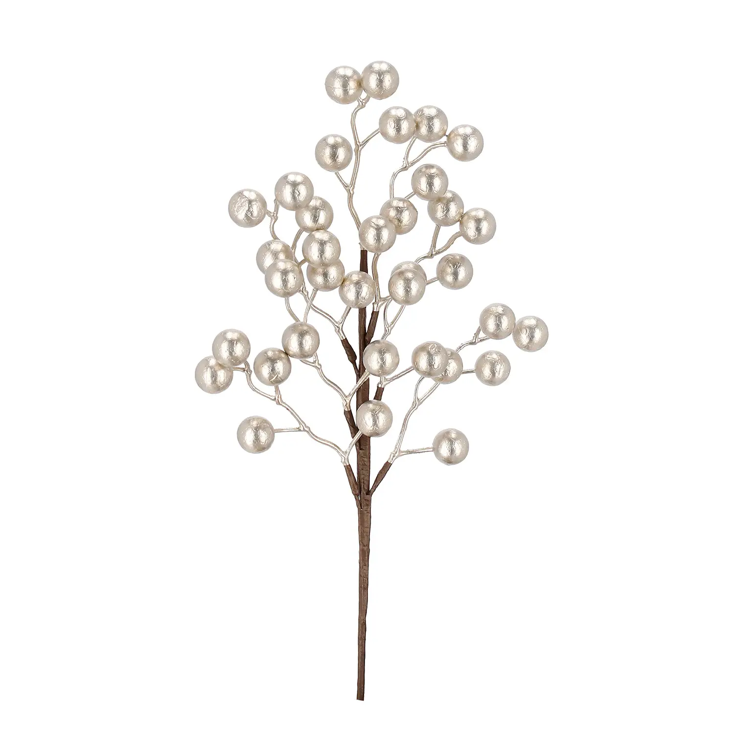Ramo Myranda Bacche Champagne Decorazione Natalizia 45cm - fiori e ghirlande