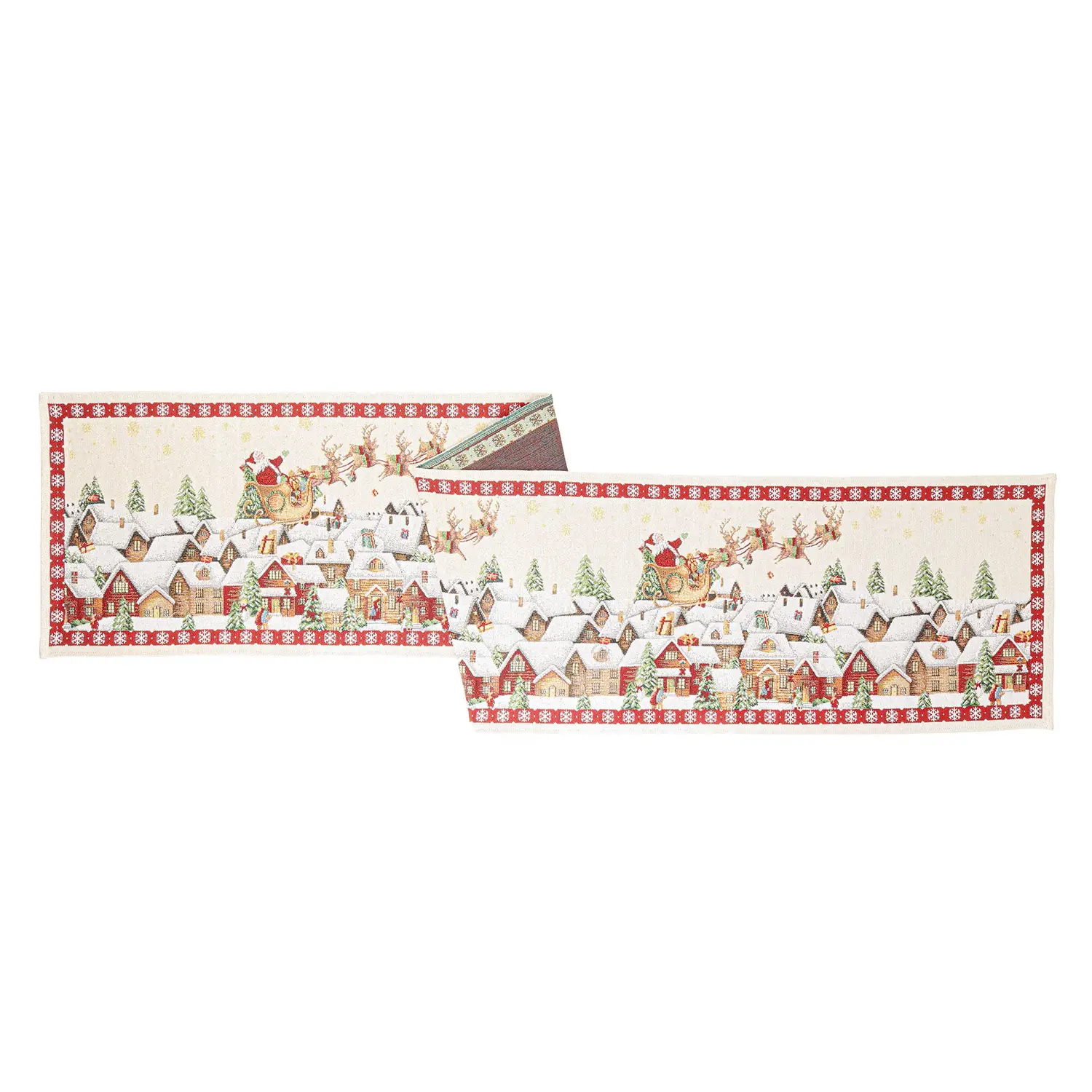 Runner Natalizio Lapland 183x33 Bianco - addobbi casa