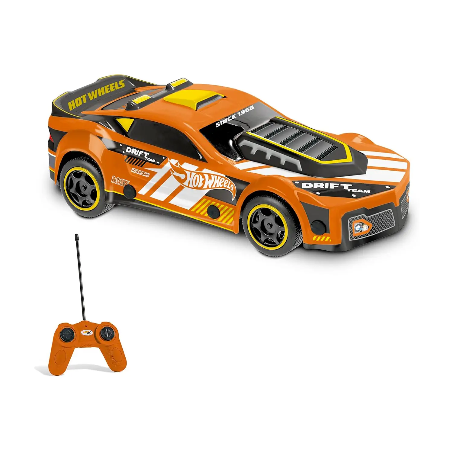 Auto Radiocomandata Hot Wheels Drift Rod Orange Scala 1:24 - radiocomandi