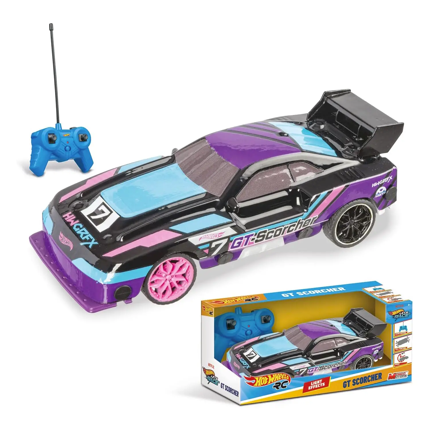 Auto Radiocomandata Hot Wheels Gt- Scorcher Scala 1:24 - radiocomandi
