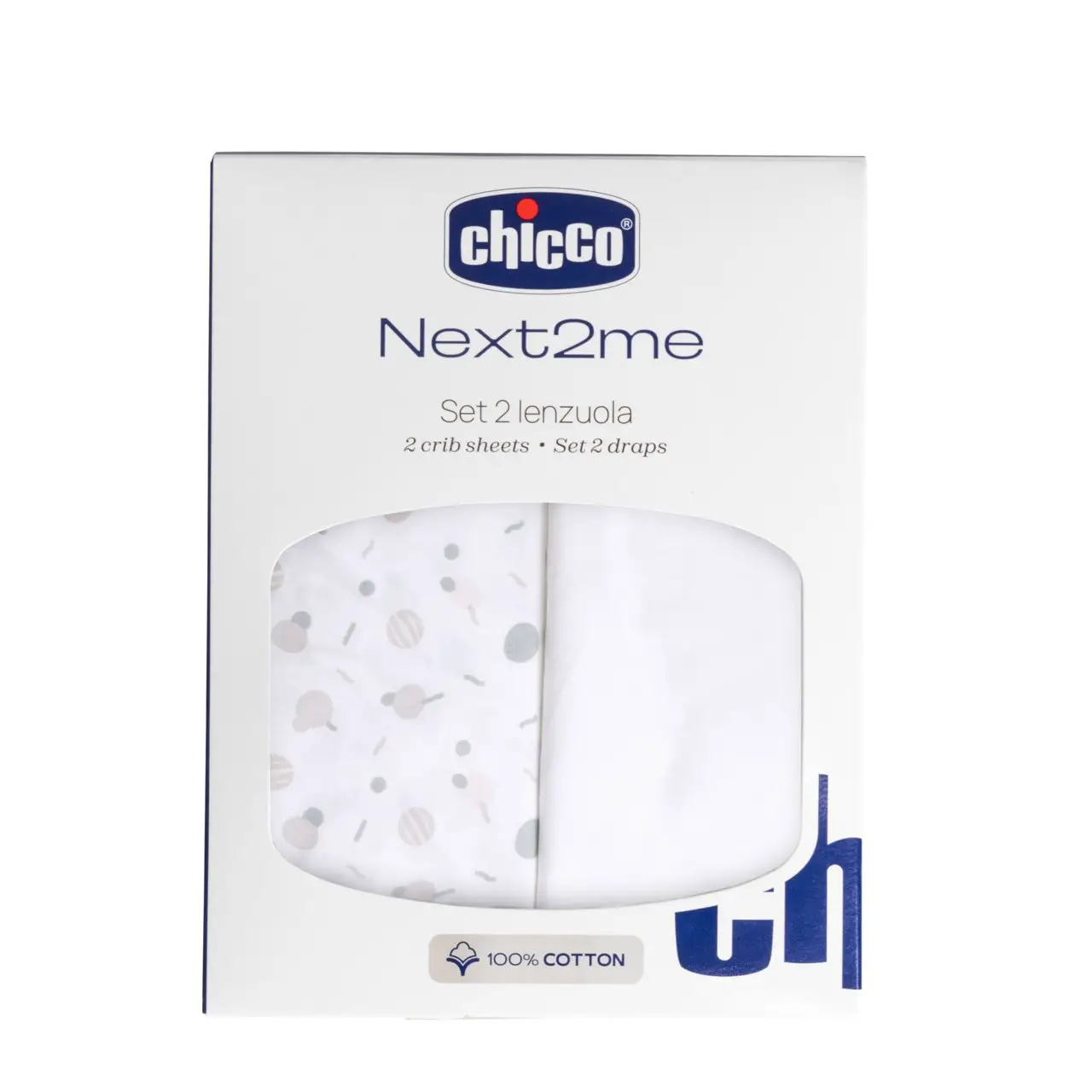 Set Lenzuola in Cotone Sopra-sotto per Next2Me - Confetti - lenzuolini