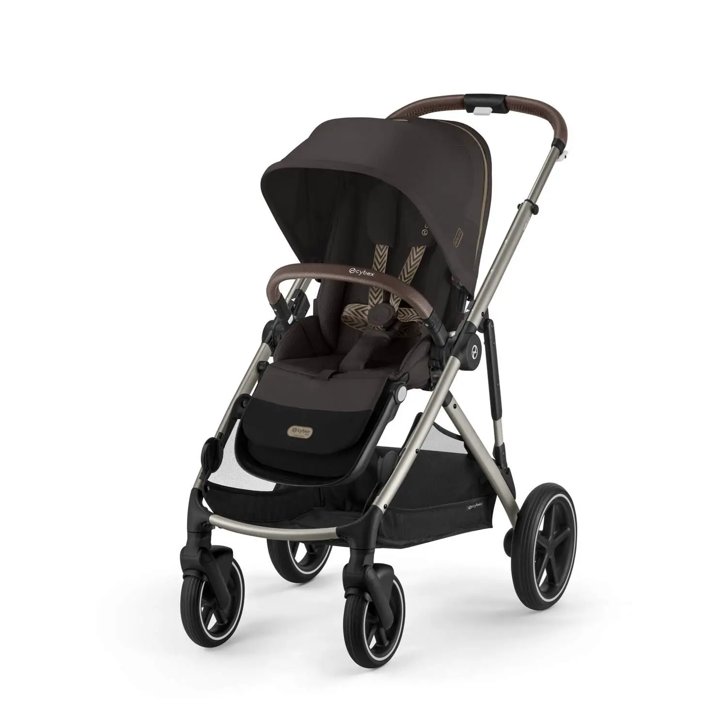 Gazelle S Passeggino Chocolate Brown Telaio Taupe - gemellari
