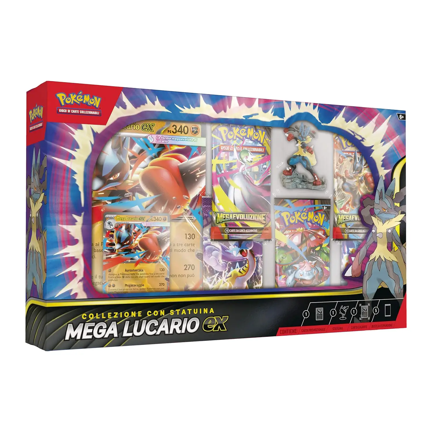 Pokemon Collezione Con Statuina Mega Lucario-Ex - Giochi di società