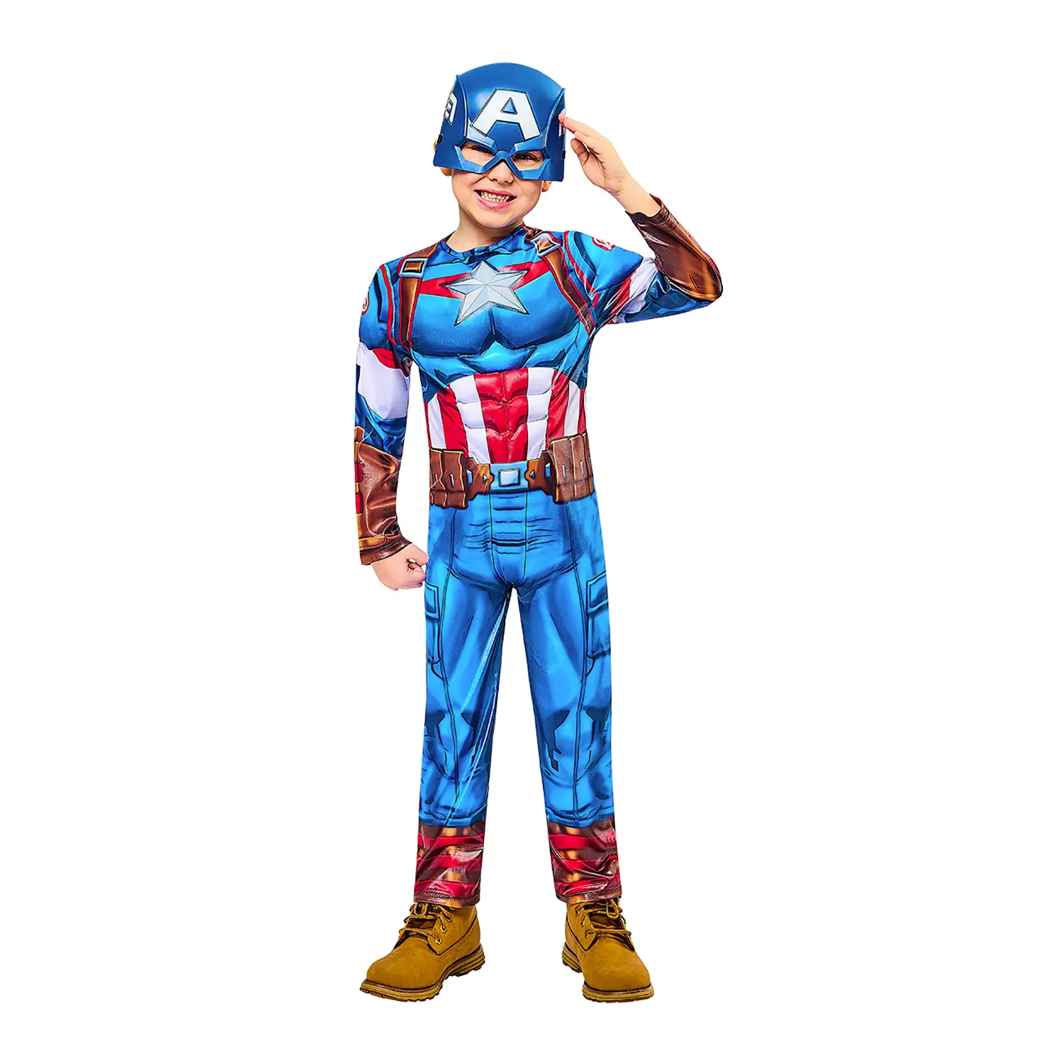 Costume Capitan America Black Line - Taglia XXS - 3/4 Anni - abiti bambino e bambina