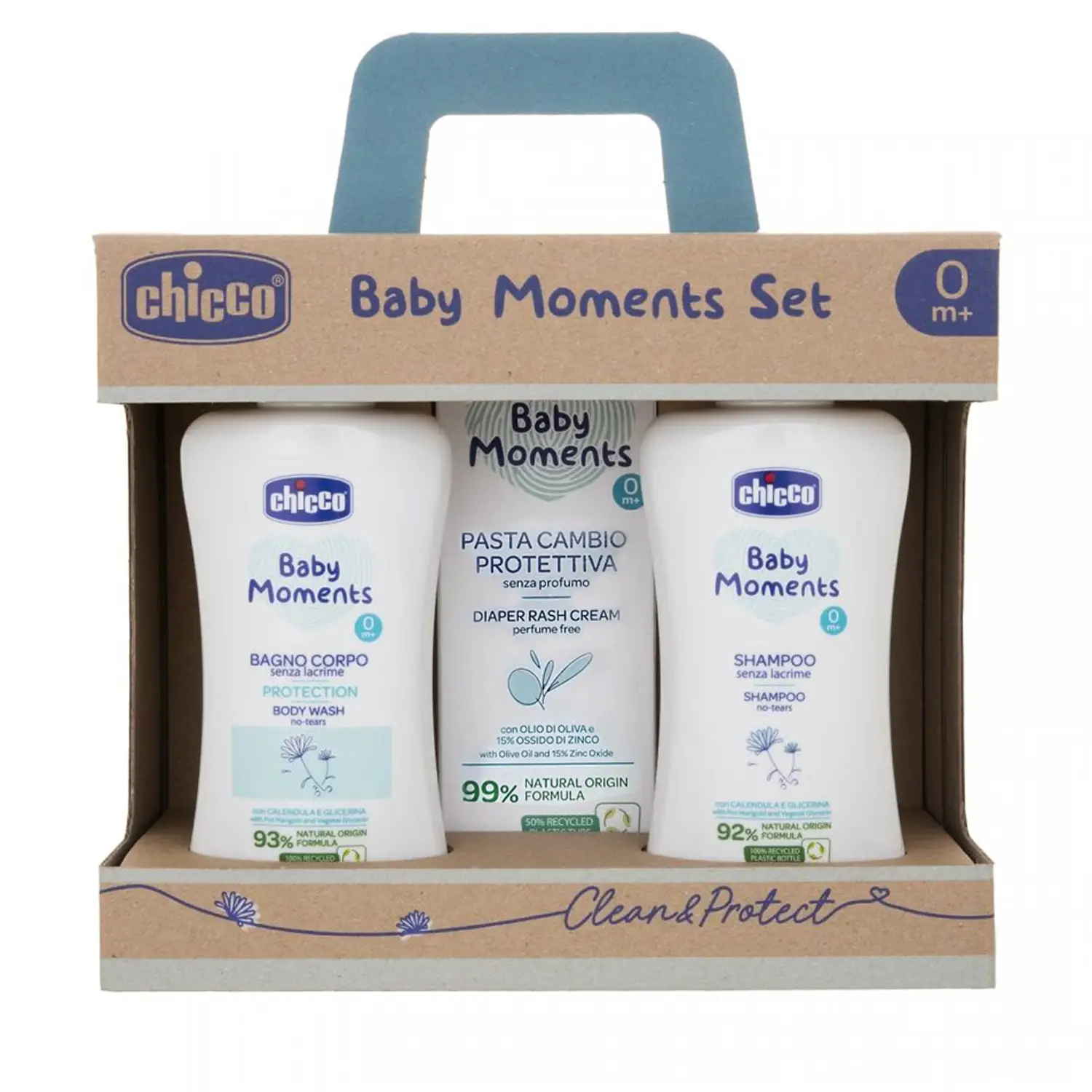 Chicco Baby Moments Bagnoschiuma, Shampoo E Pasta Cambio Protettiva - cosmesi e igiene