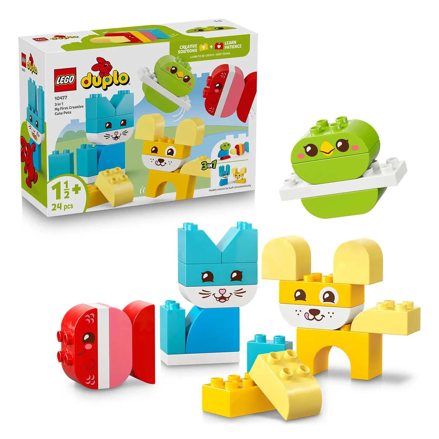 Lego Duplo My First Animali Domestici Creativi 3 in 1 10477 - Costruzioni in plastica