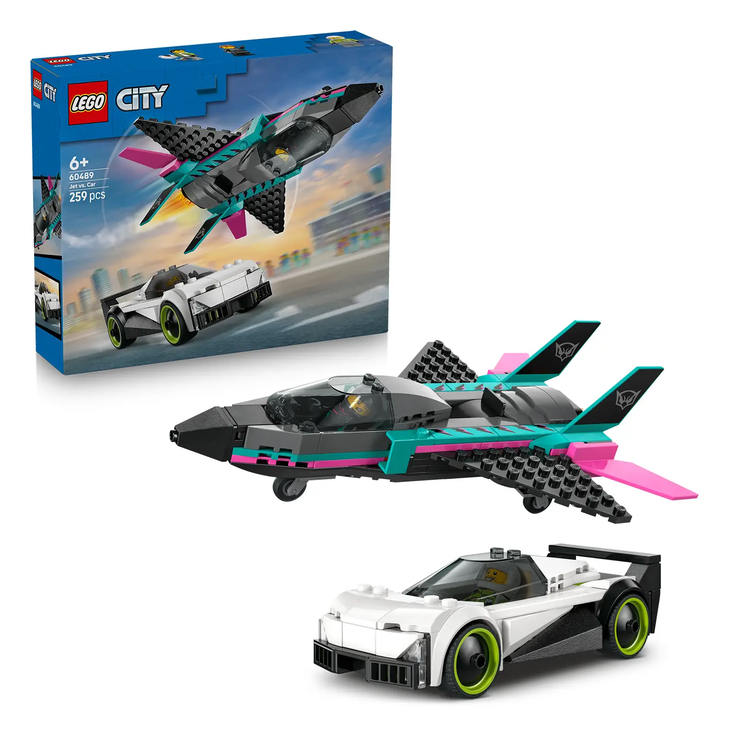 LEGO City Jet contro Auto Sportiva 60489 Set Aereo e Macchina 6+ - lego