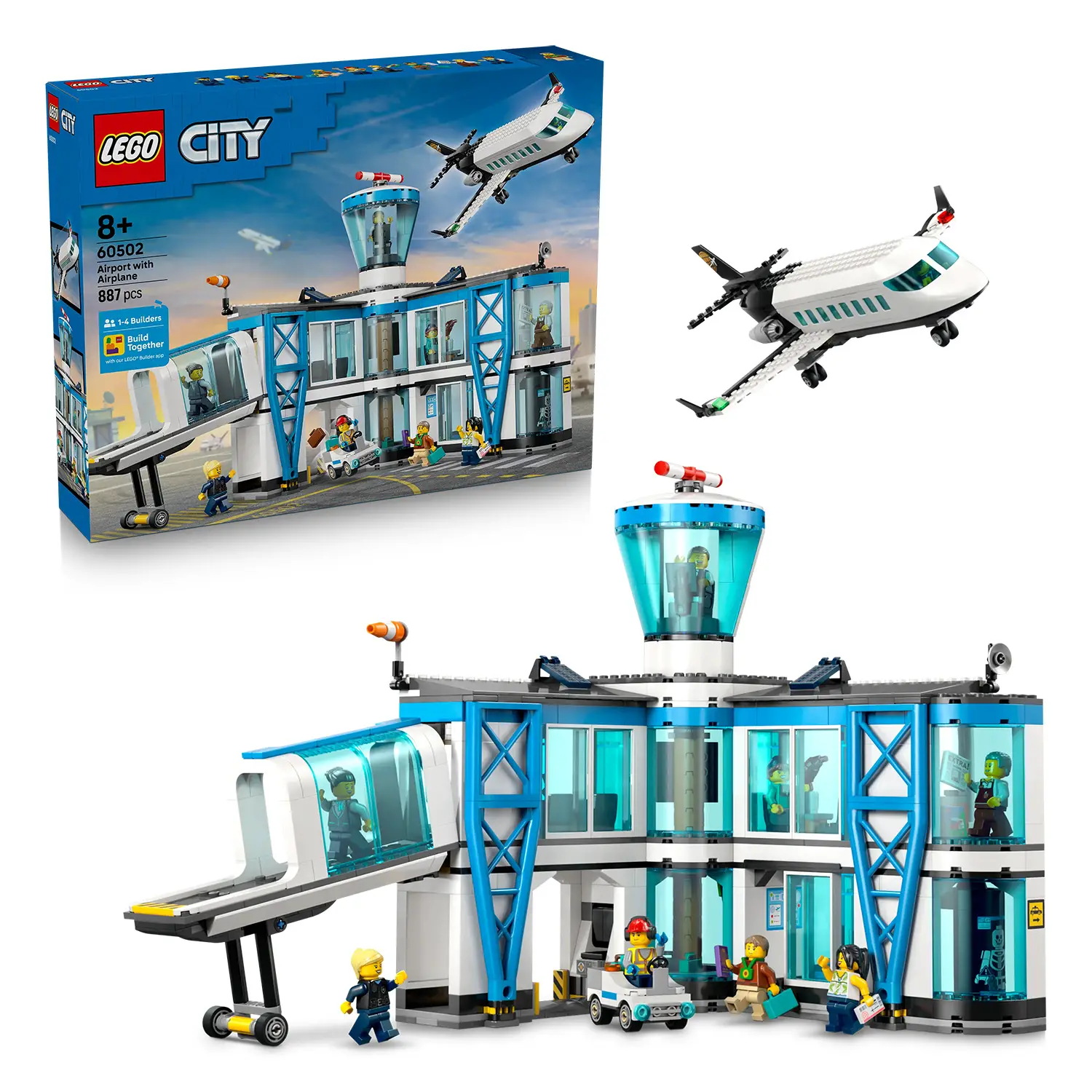 LEGO City Aeroporto con Aereo 60502 con Terminal e 9 Minifigure - lego