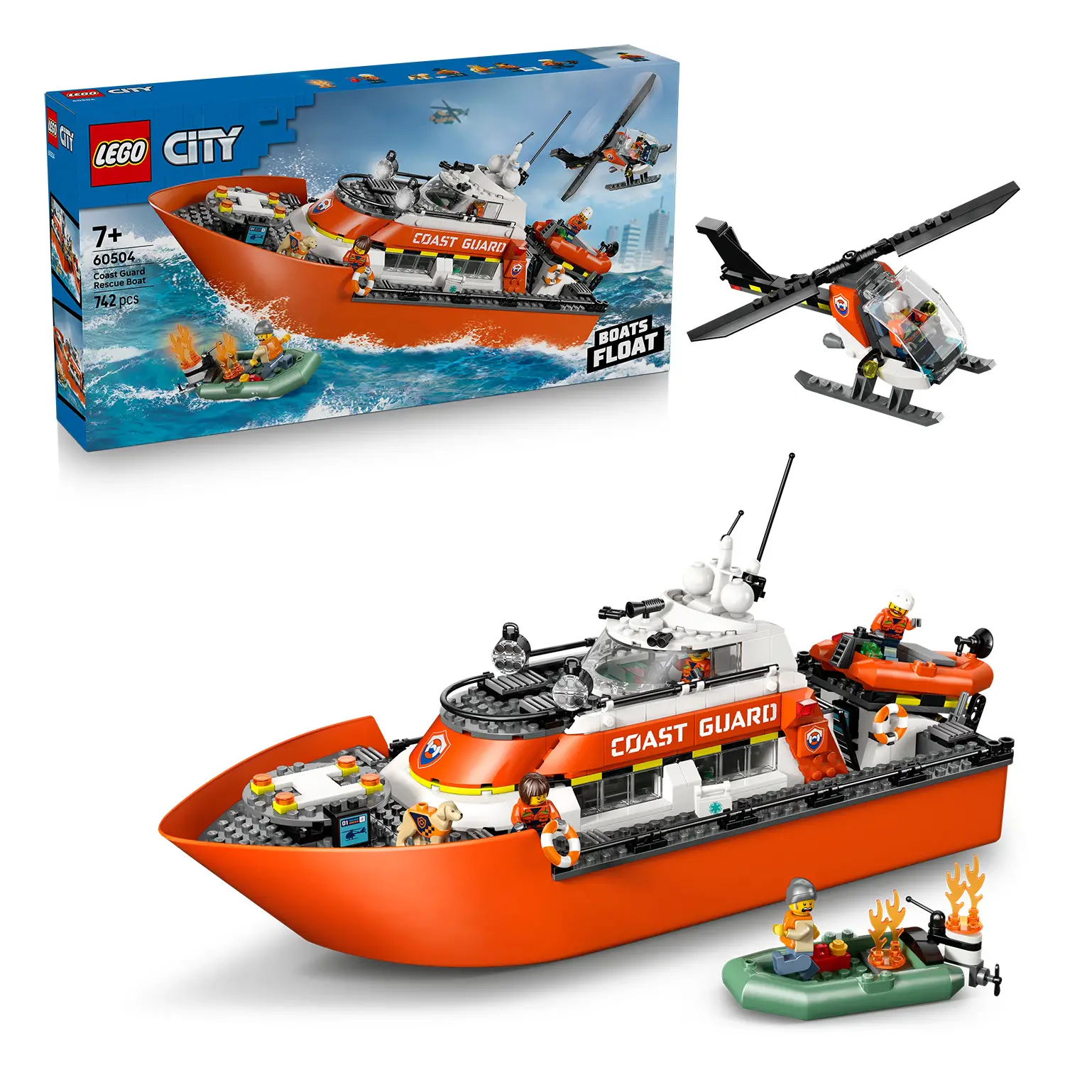 Lego City Motoscafo di Soccorso Ed Elicottero della Guardia Costiera 60504 - lego