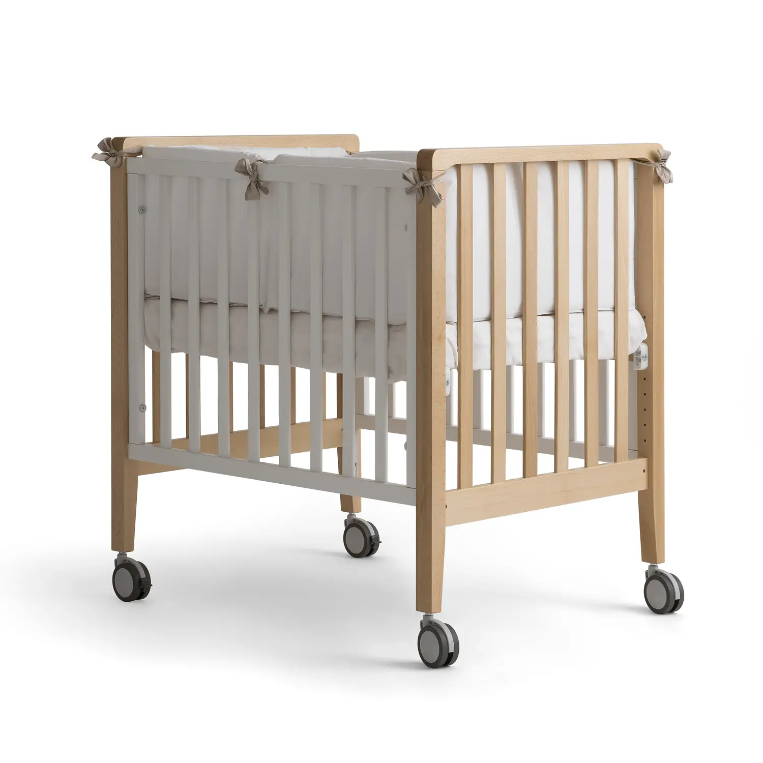 Lettino Evolutivo Win Pali Bianco/Naturale 6in1 con Tessile Menta - collezioni