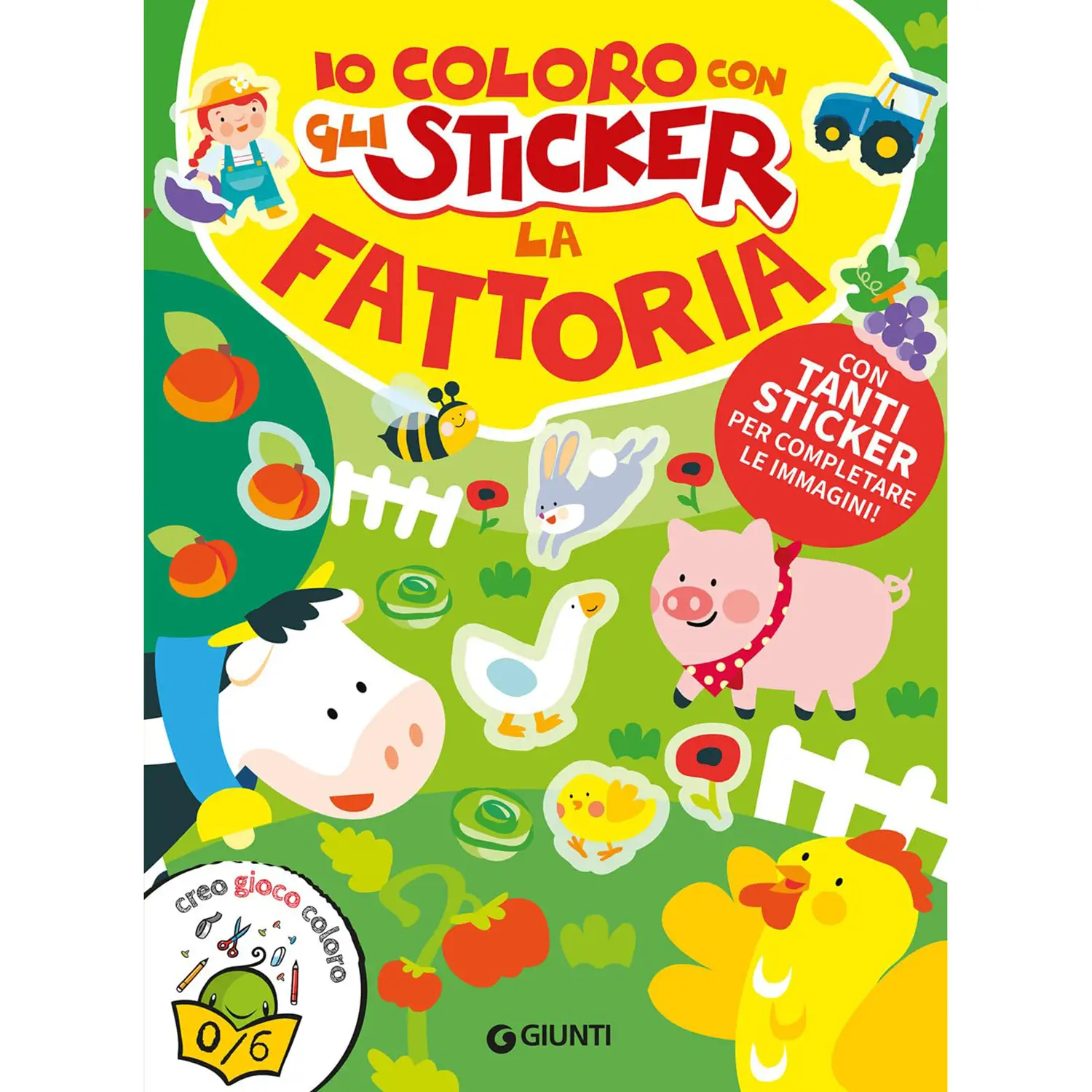 Libro Io Coloro Con Gli Stickers - Fattoria - Prima biblioteca