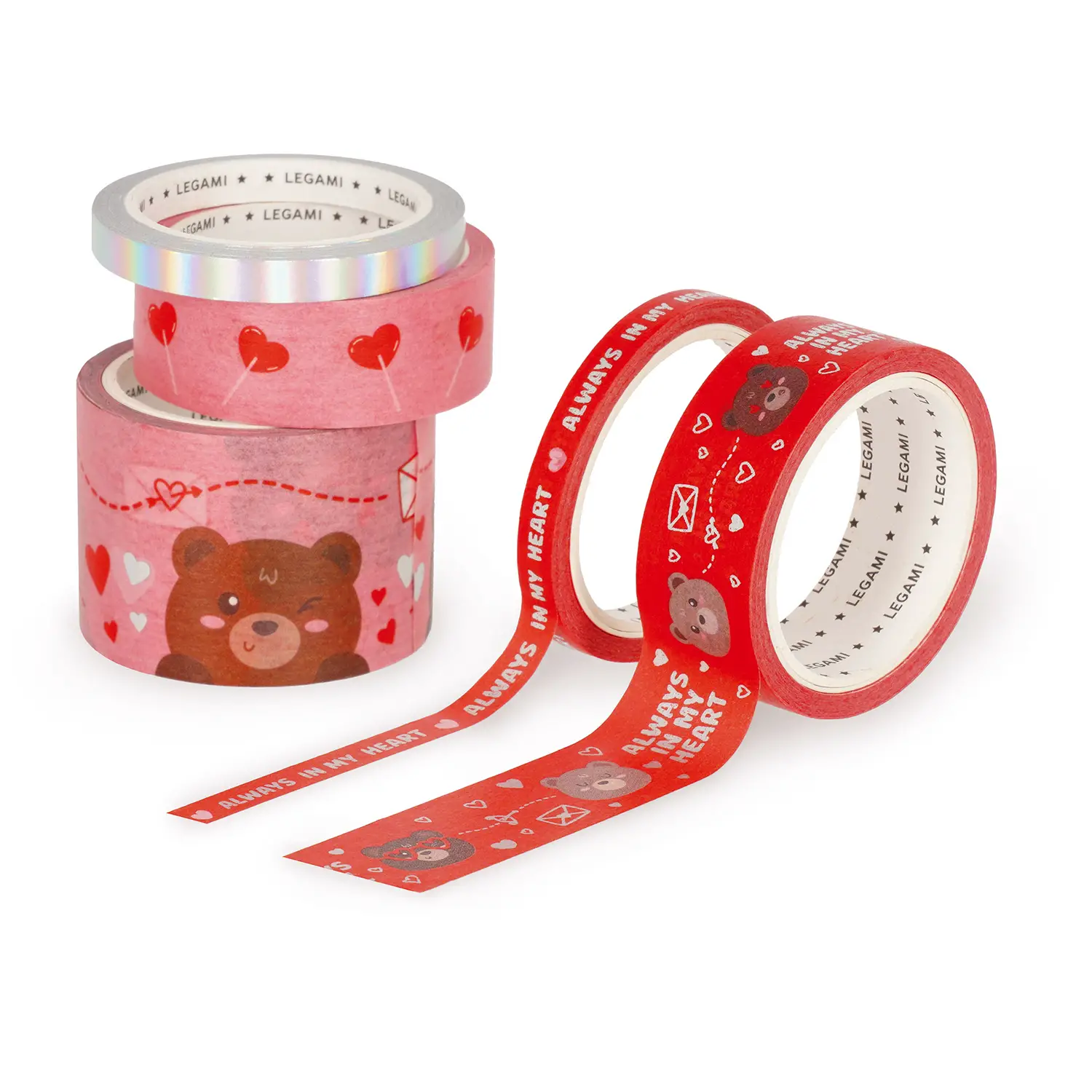 Legami - Nastri Adesivi Teddy Bear Set 5 Pezzi - legami