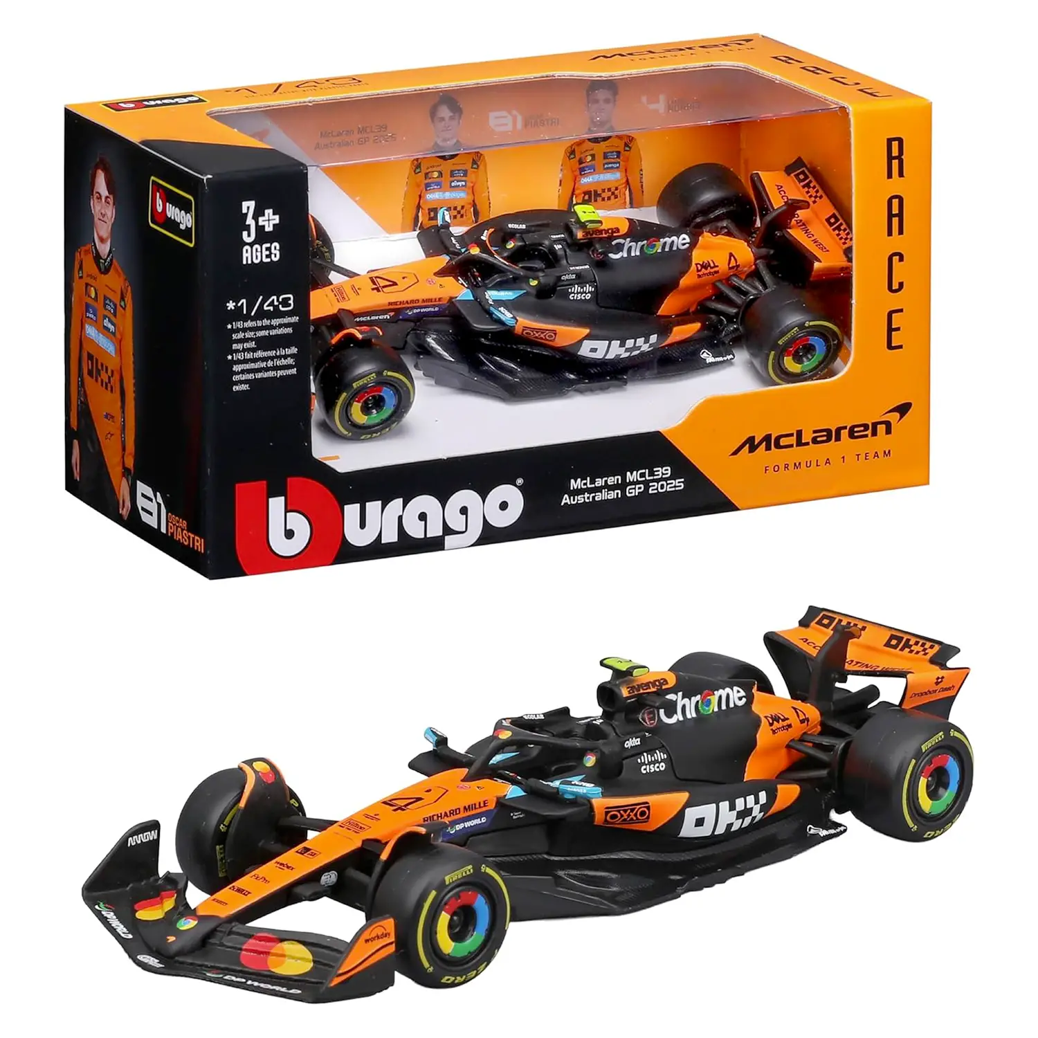 Auto 1:43 F1 Mclaren MCL 39 #4 Lando Norris WB - diecast