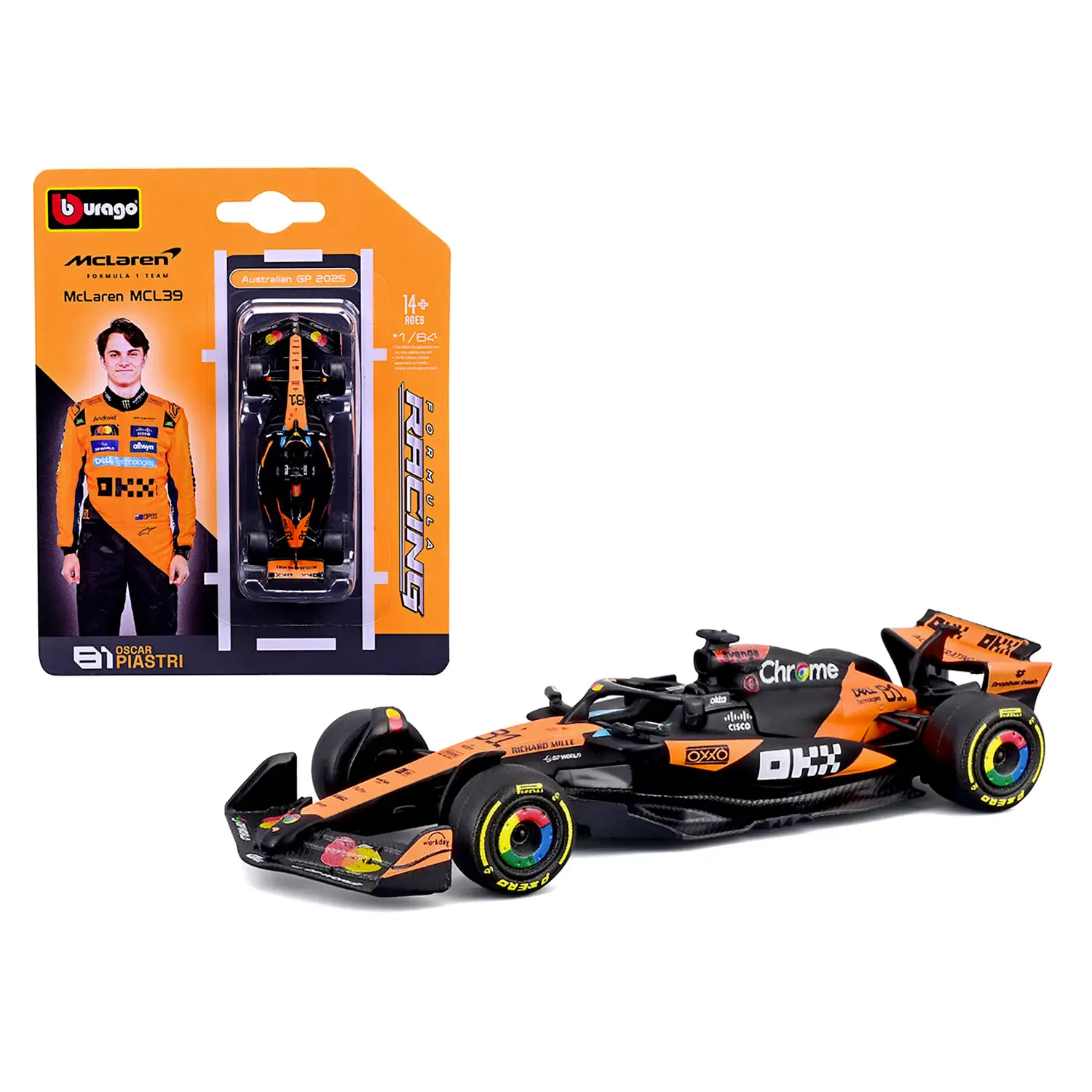 Auto 1:64 F1 McLaren MCL 39 2025 #81 Oscar Piastri - diecast