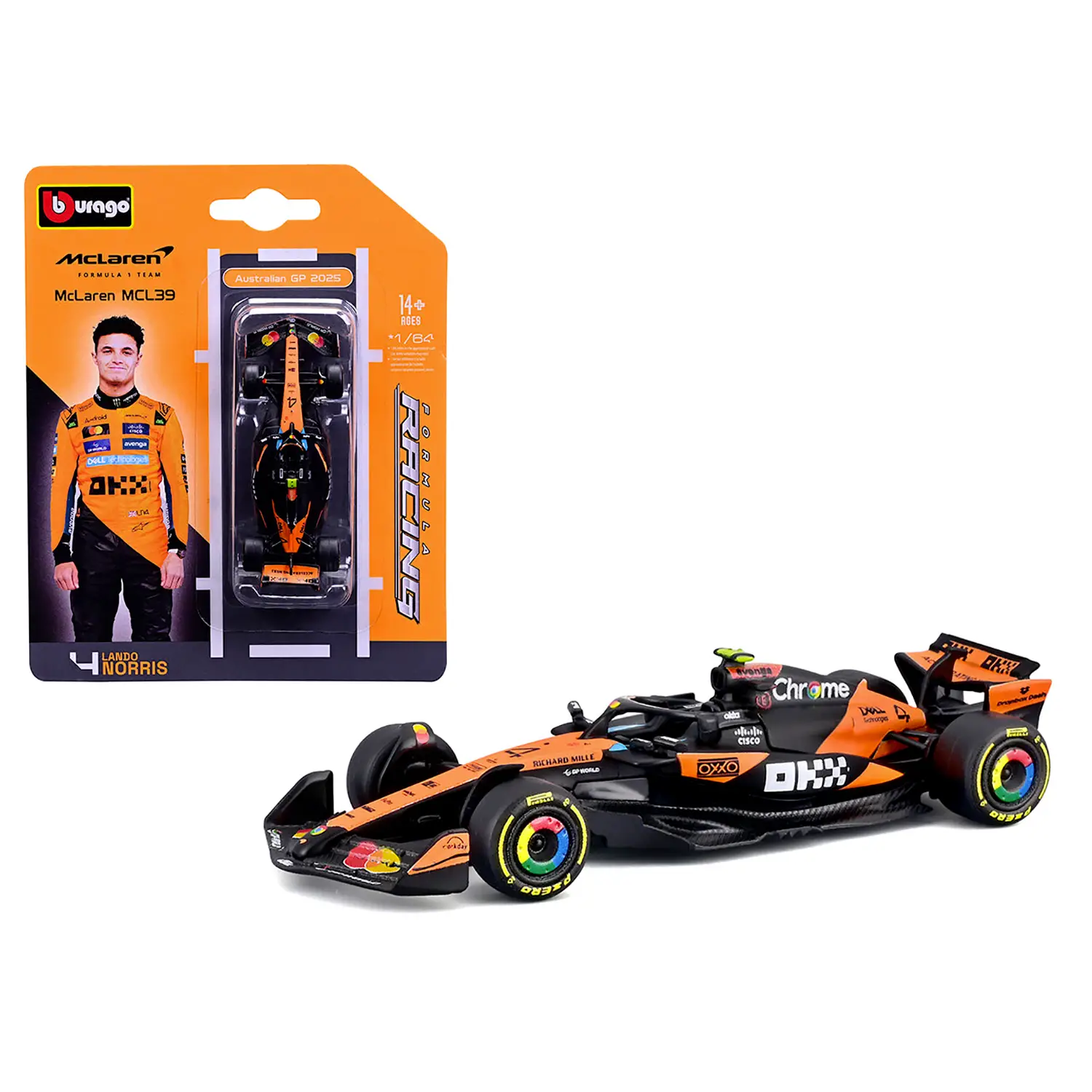 Auto 1:64 F1 McLaren MCL 39 2025 #4 Lando Norris - diecast