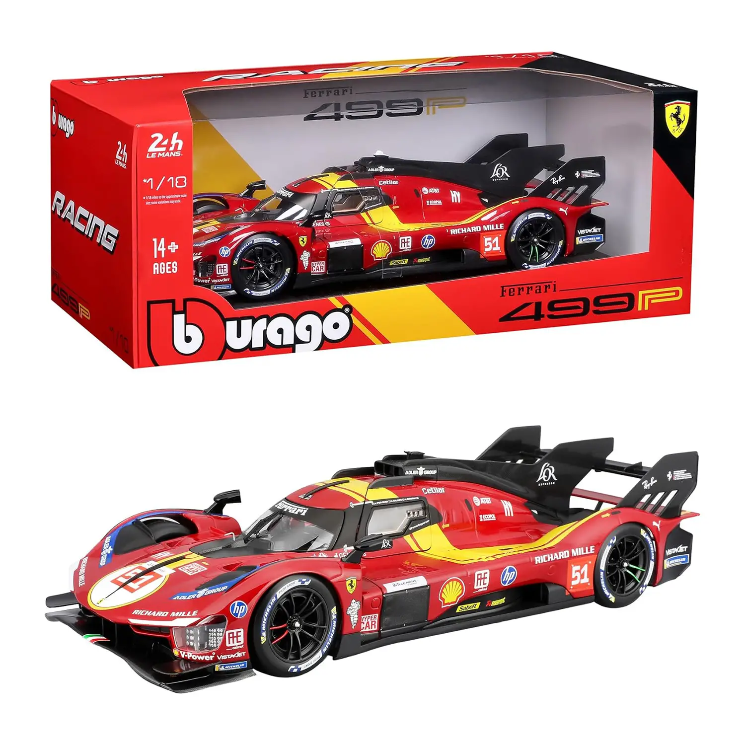 Auto 1:18 Ferrari 499P 24H LMH Hypercar 2025 #51 - diecast