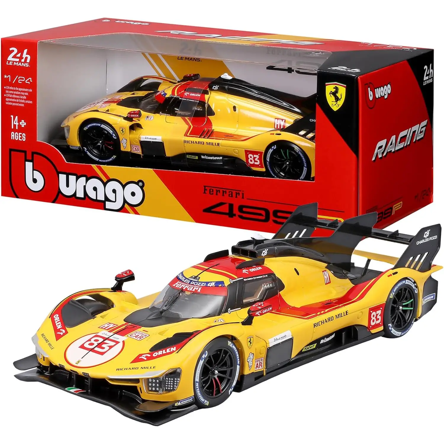 Auto 1:24 Ferrari 499P 24H LMH Hypercar 2025 #83 - diecast