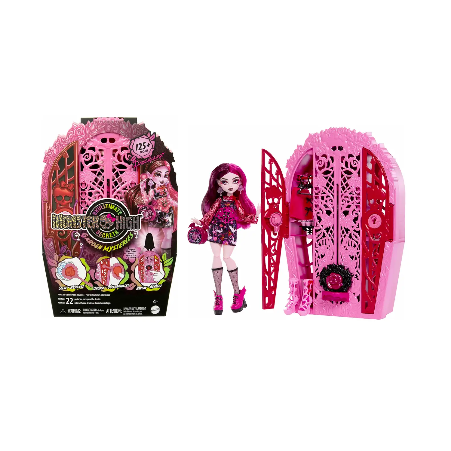 Monster High Garden Mysteries Set Bambola E Guardaroba Con Accessori Draculaura - action figures ed accessori