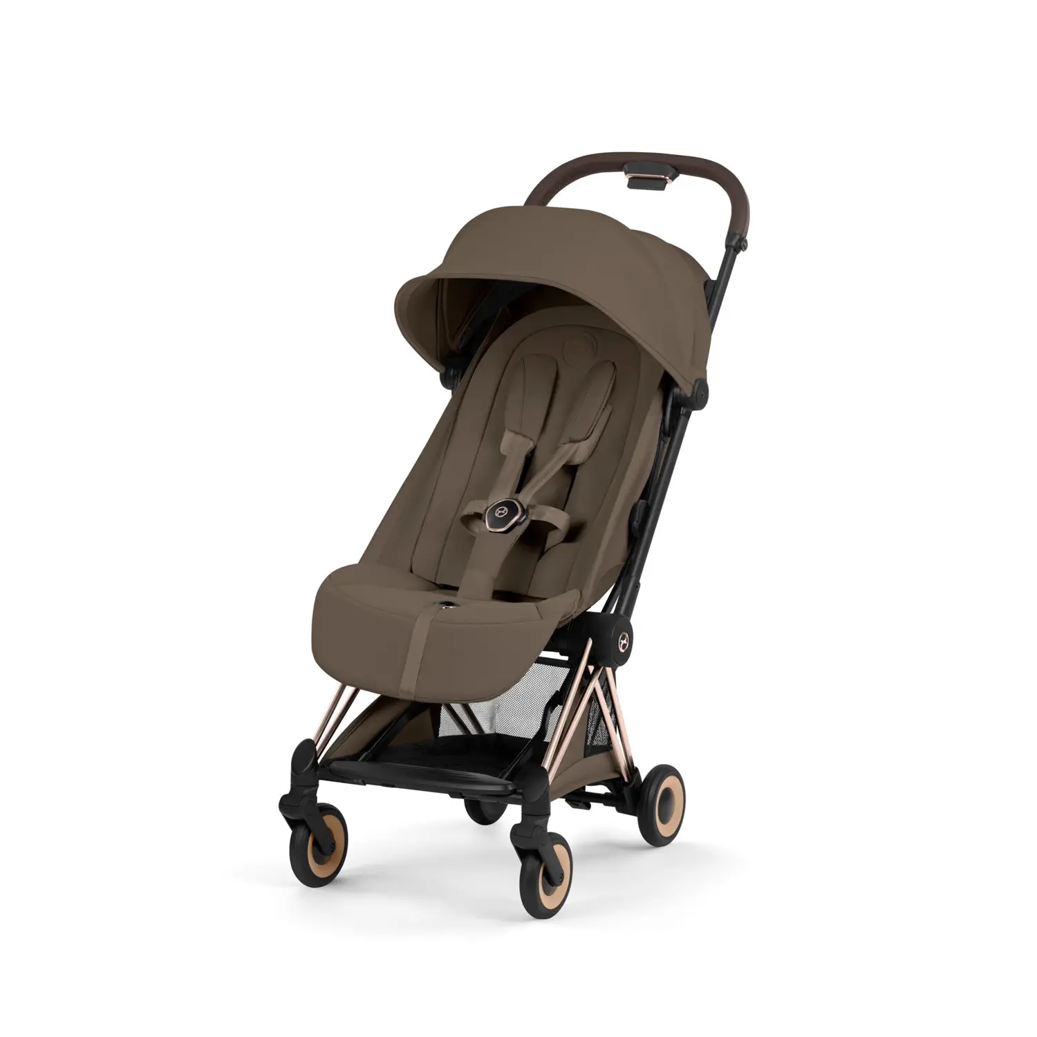 Coya Style Coconut Brown Passeggino con Telaio Rosegold Cybex - trio e modulari