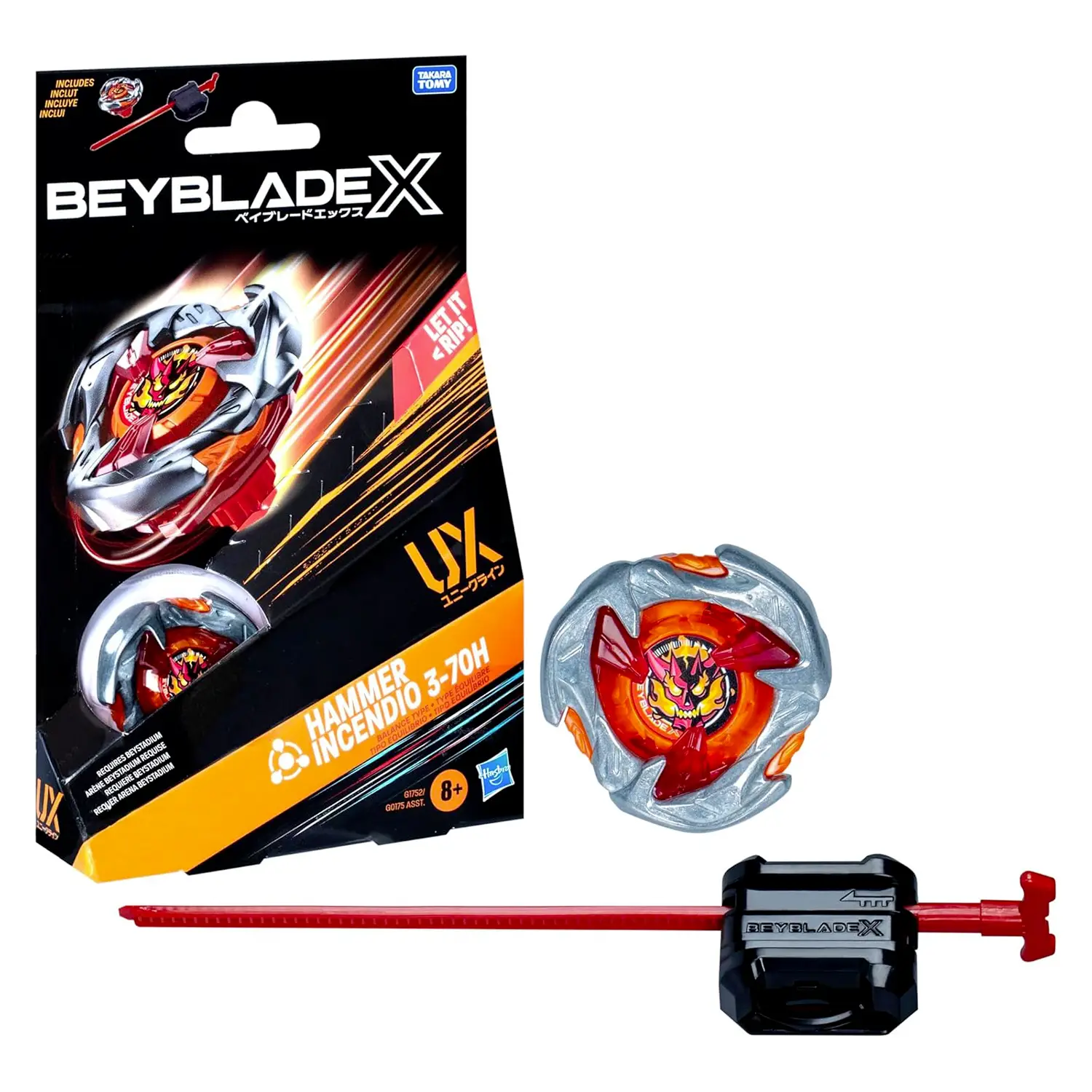 Beyblade X Starter Pack Hammer Incendio 3-70H Ux - action figures ed accessori