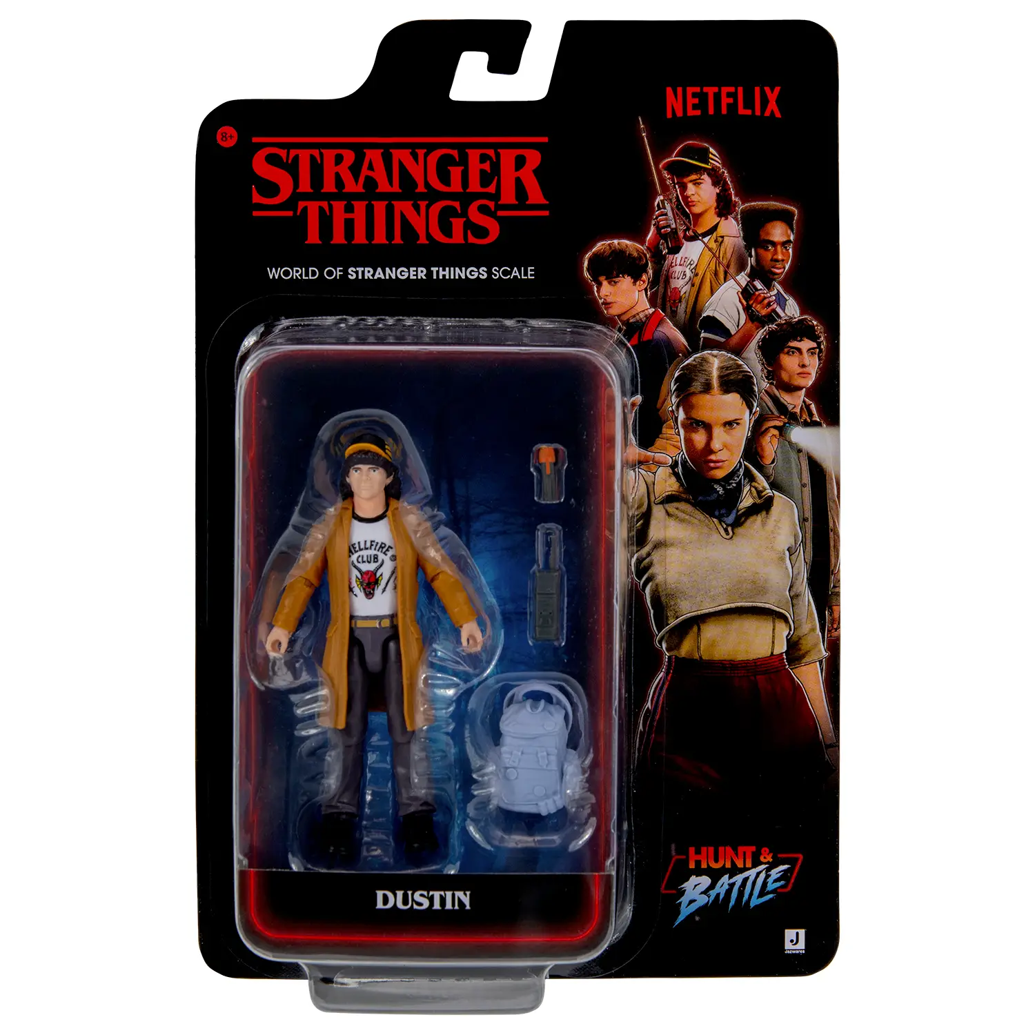 Stranger Things Personaggio Articolato Con Accessori 10 cm, Dustin - action figures ed accessori
