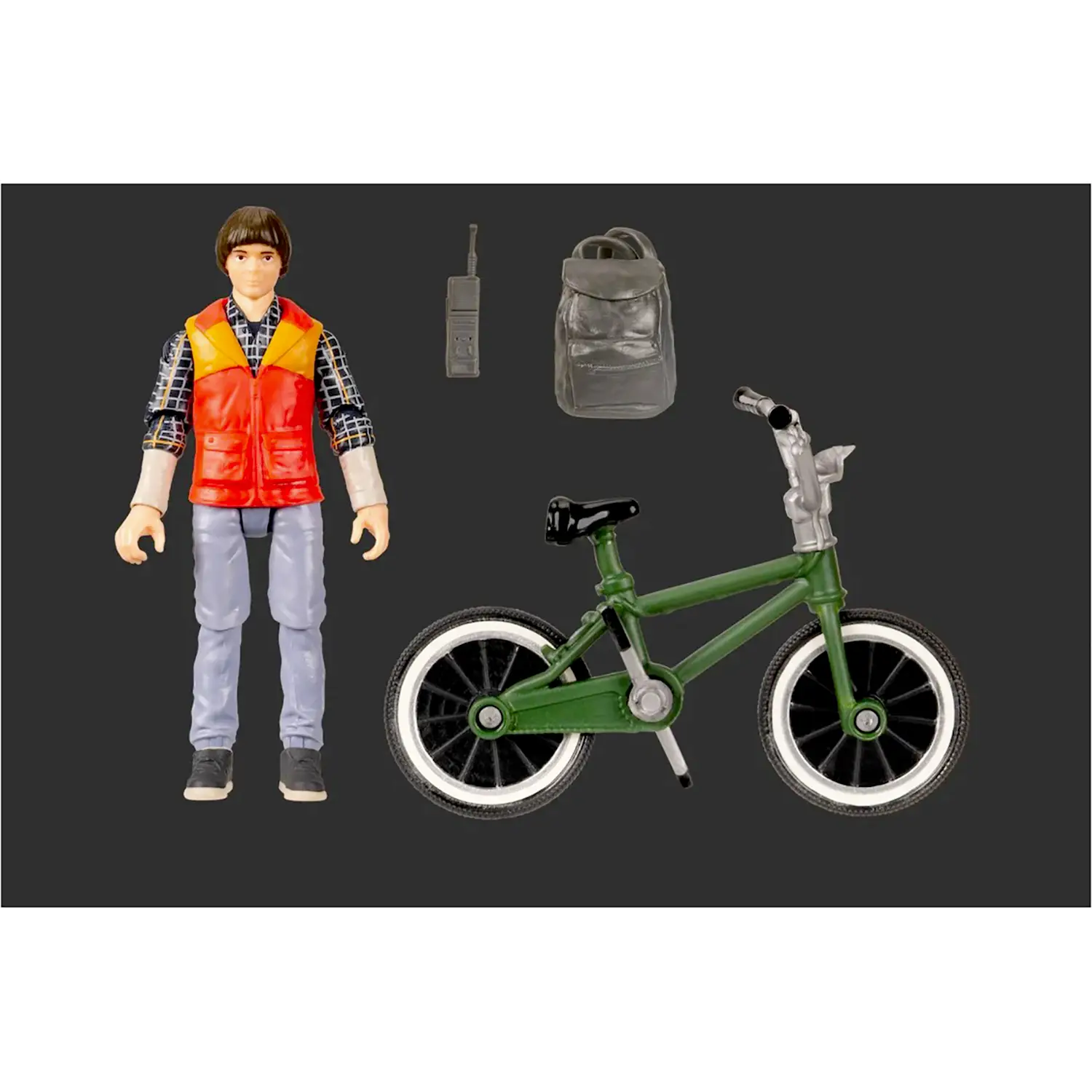 Stranger Things Personaggio Articolato Con Bicicletta E Accessori 10 cm, Will - action figures ed accessori