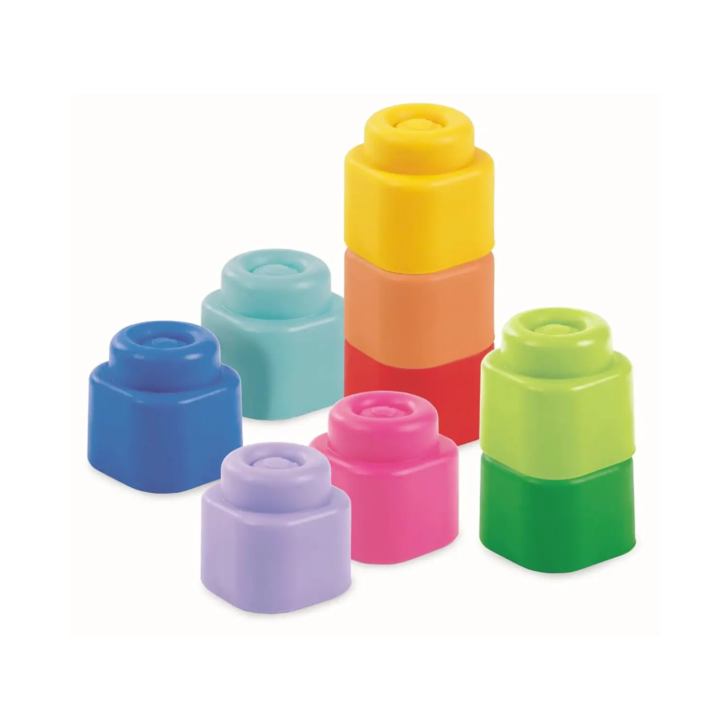 Soft Clemmy Set Mattoncini Morbidi Arcobaleno 9 Pezzi - Primi giochi