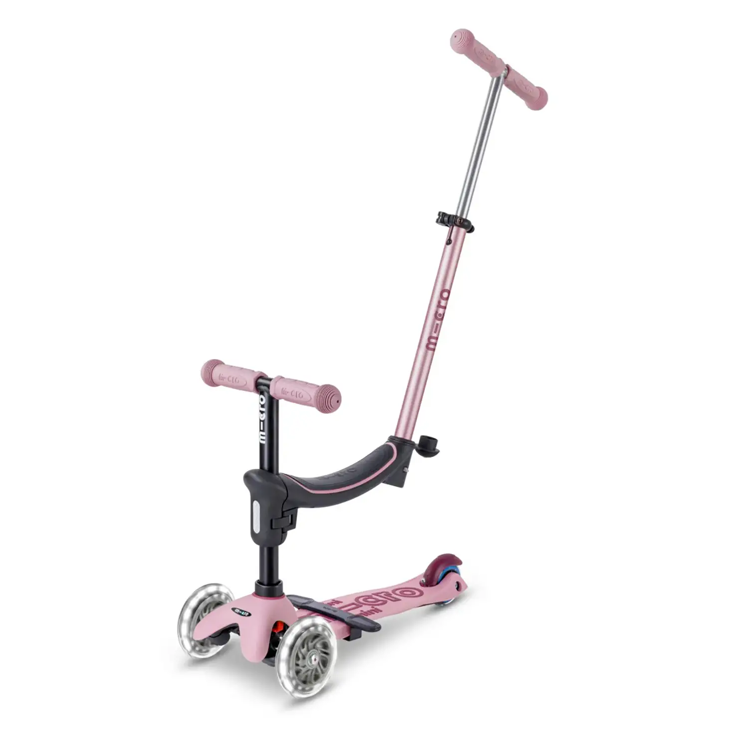 Monopattino Mini2Grow Deluxe Led Rosa - monopattini