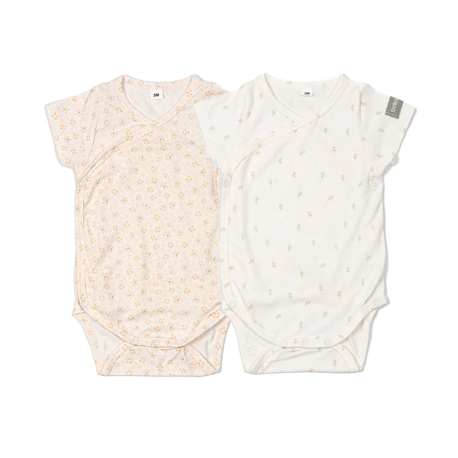 Body Maniche Corte Print Flower Mix - Taglia 6 Mesi- 2 Pezzi Rosa e Bianco - intimo neonato