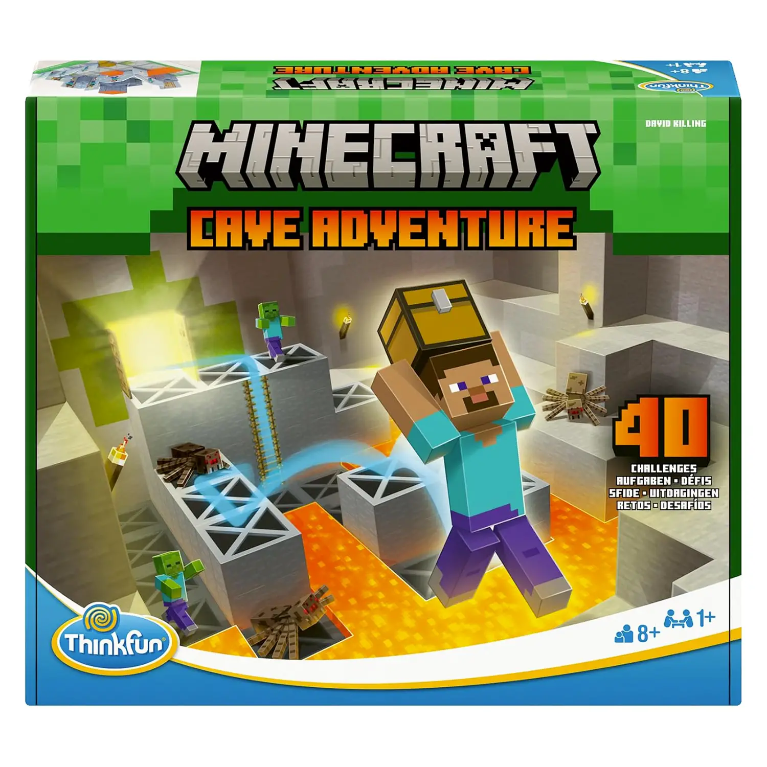 Minecraft Cave Adventure ThinkFun: Gioco di Logica 8+ Ravensburger - Giochi di società