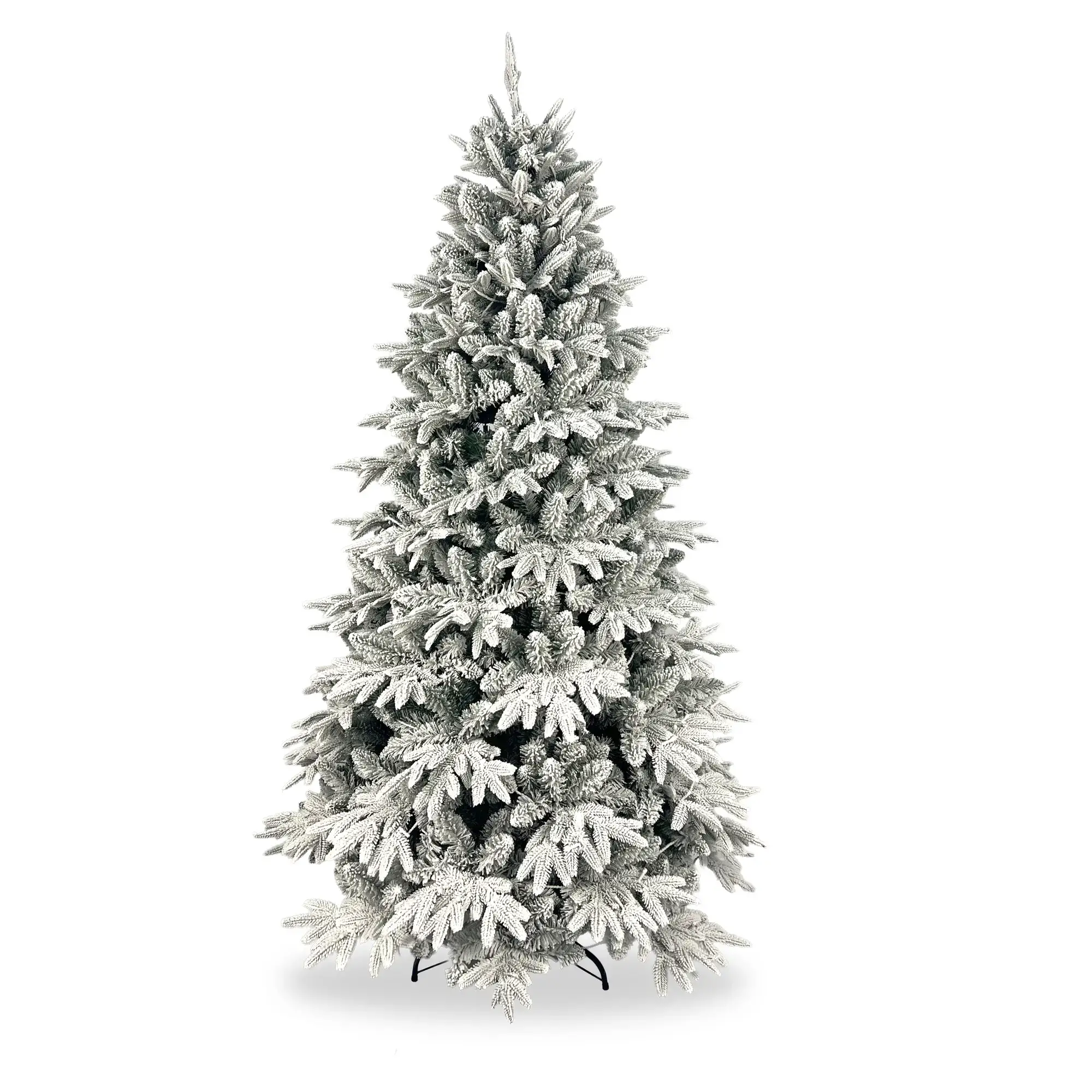 Albero di Natale Nevira Innevato, 1205 Rami con Apertura a Ombrello, Altezza 210 cm - alberi