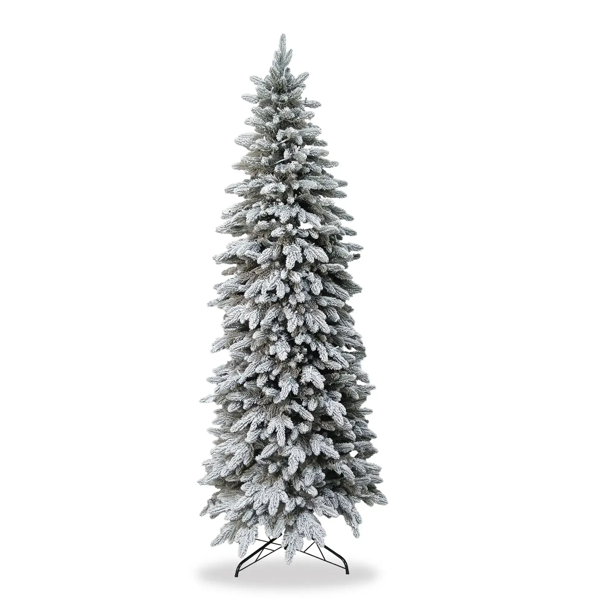 Albero di Natale Slim Innevato Fitz Roy, 323 Rami in 100% PE Real Touch , Altezza 180 cm - alberi