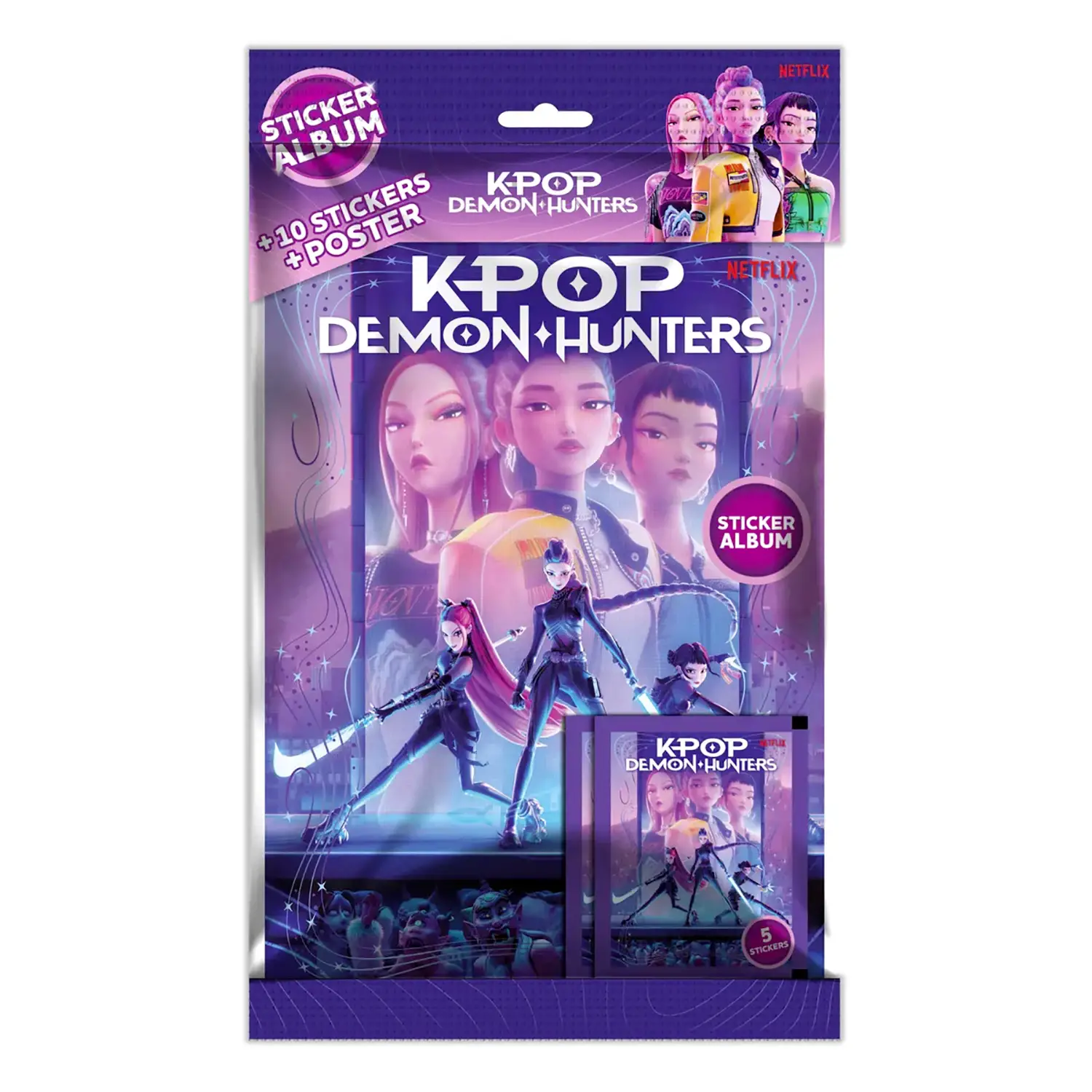 K-Pop Demon Hunters Album Sticker con Poster - collezionabili bambina