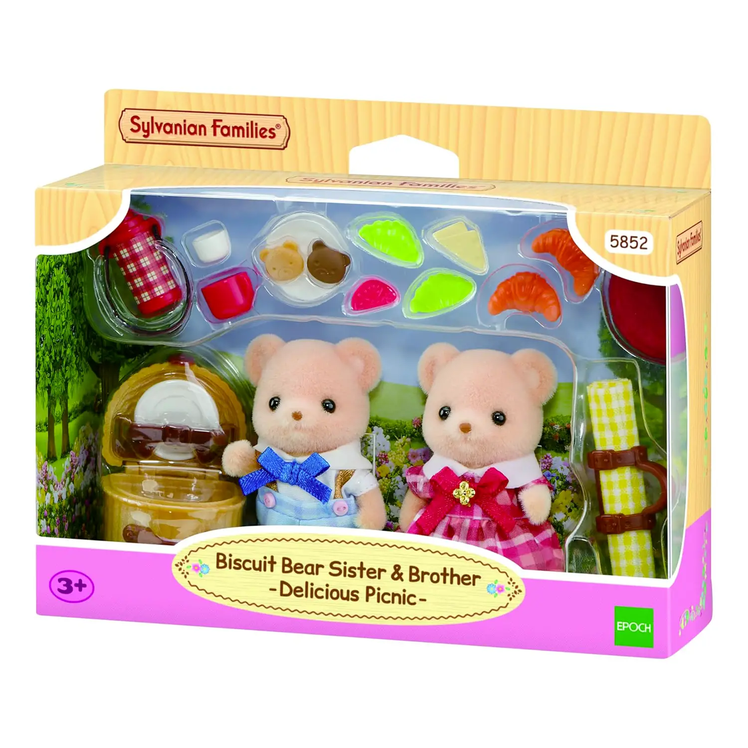 Sylvanian Families Delizioso Picnic Fratelli Orso Biscotto - collezionabili bambina