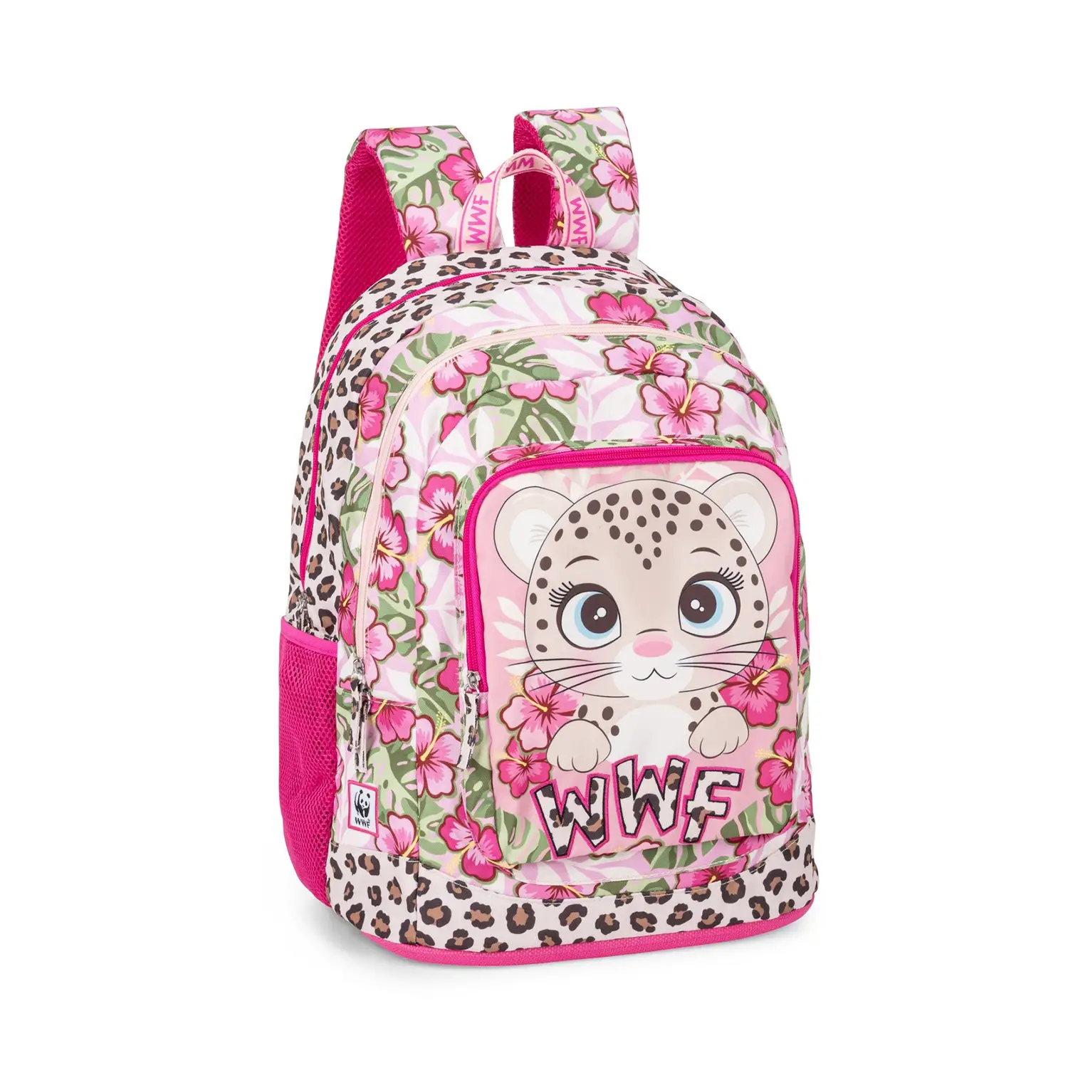 Zaino Scuola WWF Leopardo Organizzato 2 Scomparti - zaini scuola