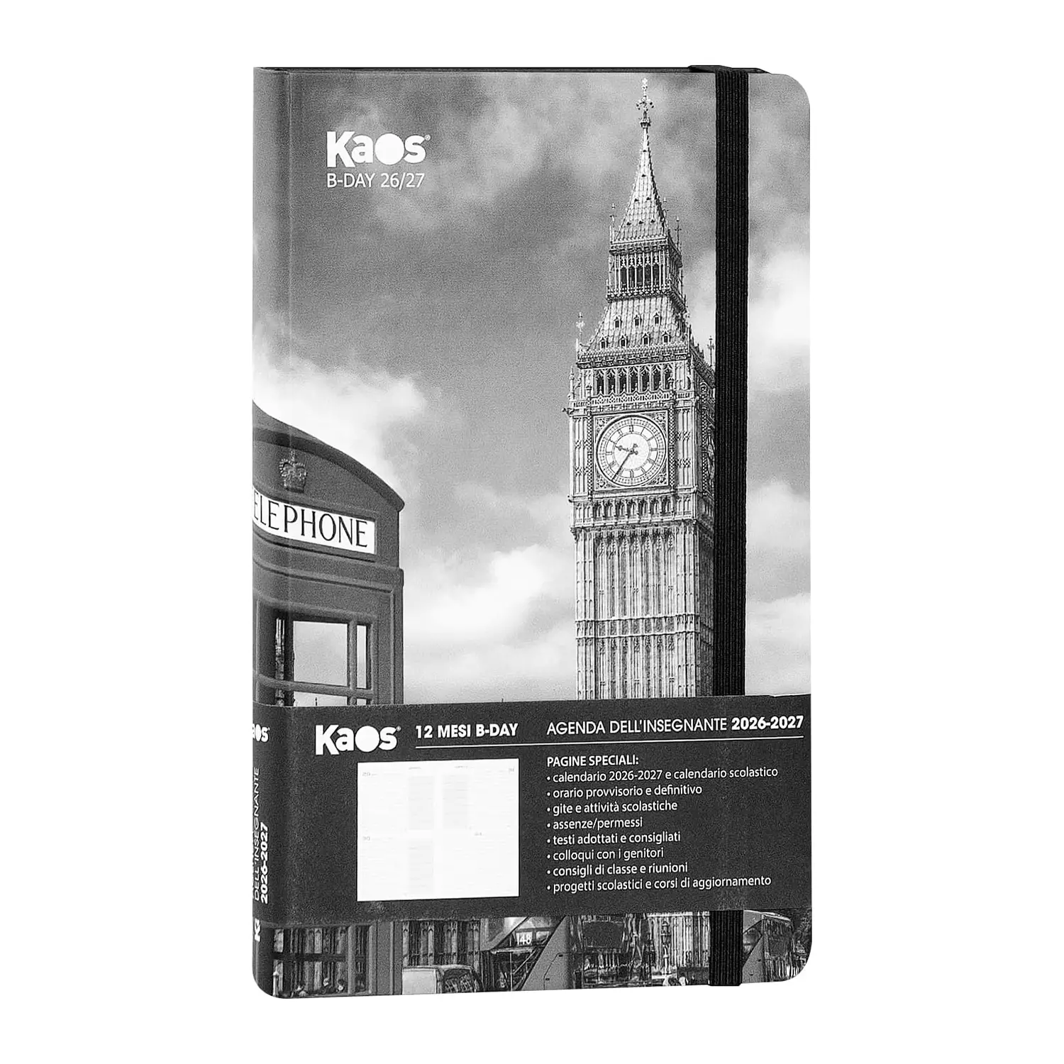 Kaos Agenda Insegnanti Biday 12 Mesi13x21 Cm Londra - agende