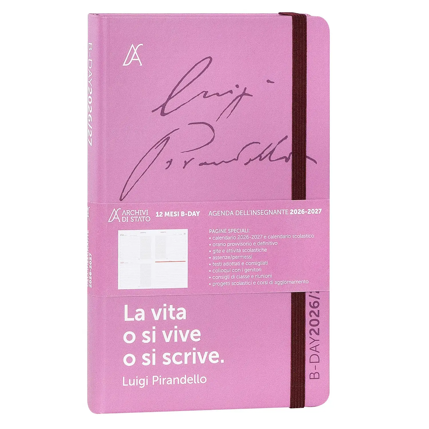 Kaos Agenda Insegnanti 12 Mesi Bi-day Archivio di Stato Pirandello - agende