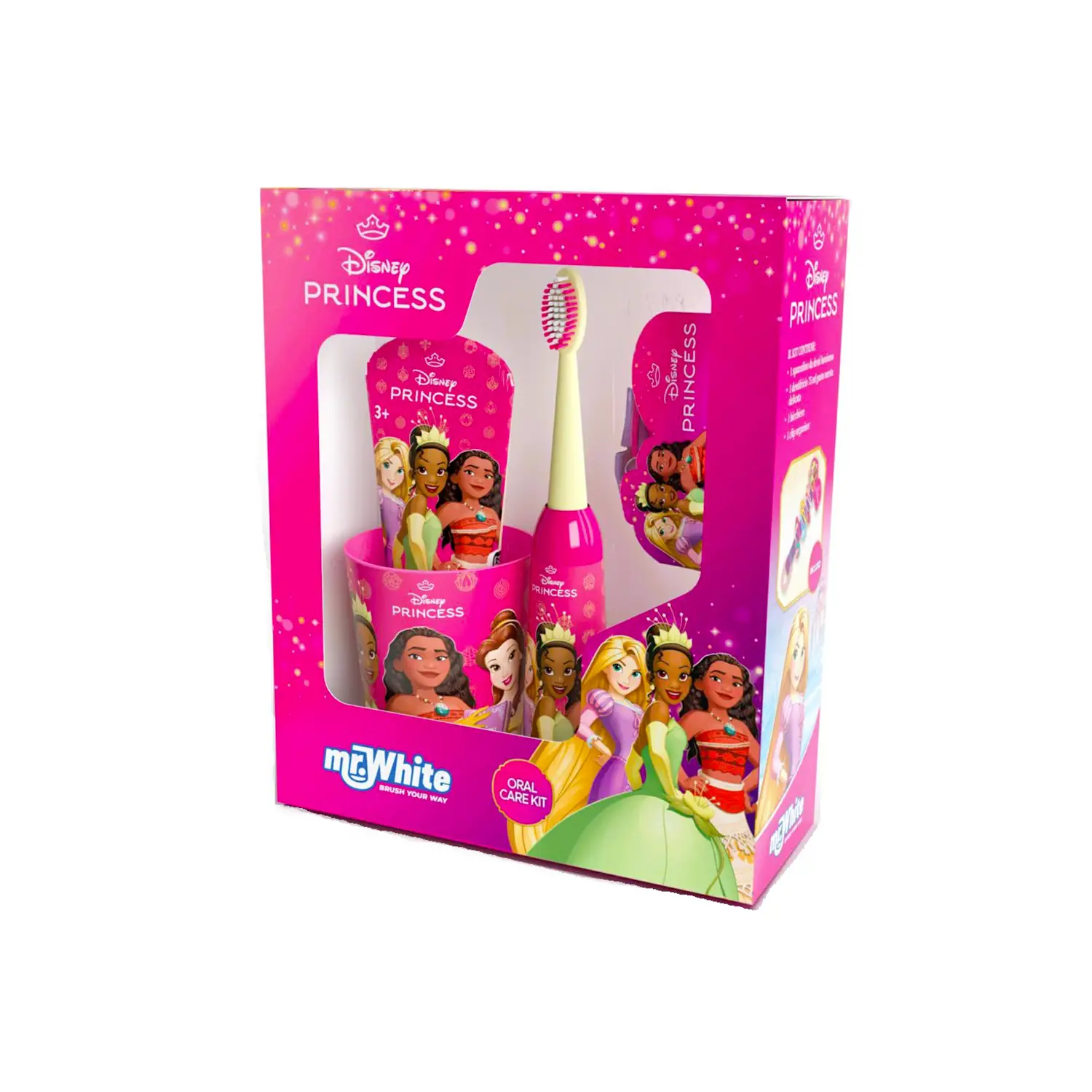 Principesse Set Regalo Spazzolino Turbo, Dentrificio, Bicchiere e Gadget - cura della persona