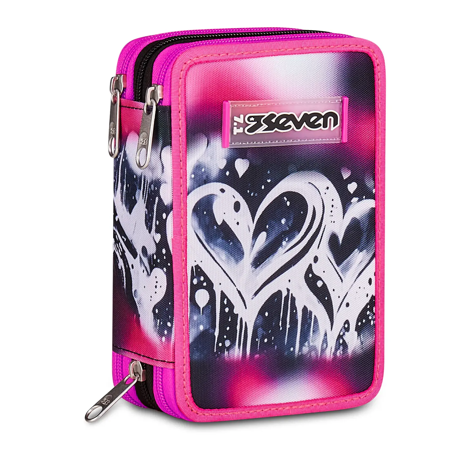 Astuccio 3 Zip Seven Plumpy Line Girl 45pz - astucci colori