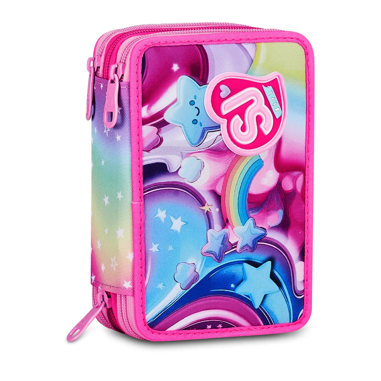 Astuccio 3 Zip SJ Gang Soft Pouch Girl 45 Pezzi - astucci colori
