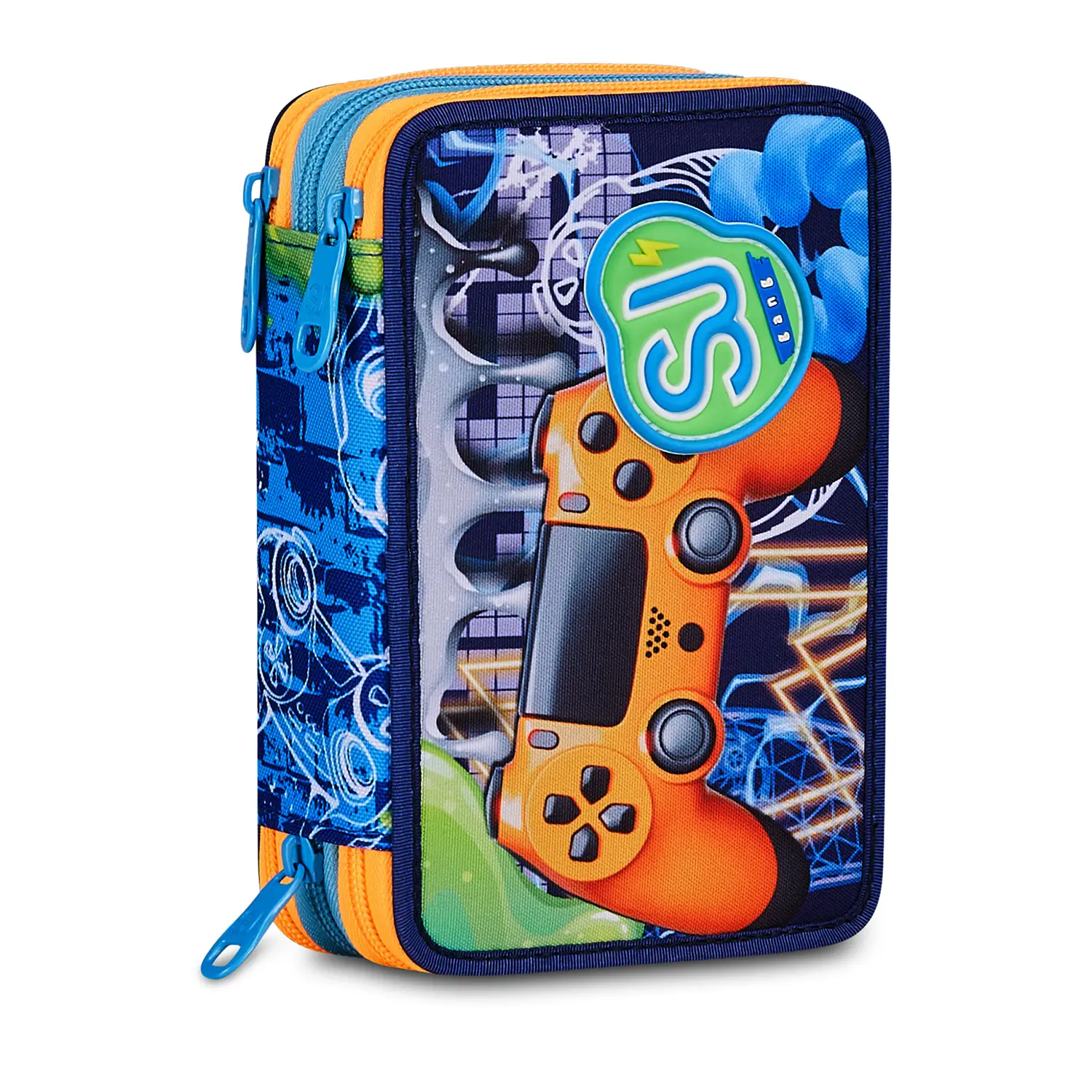 Astuccio 3 Zip SJ Gang Joyful Pins Boy 45 Pezzi - astucci colori