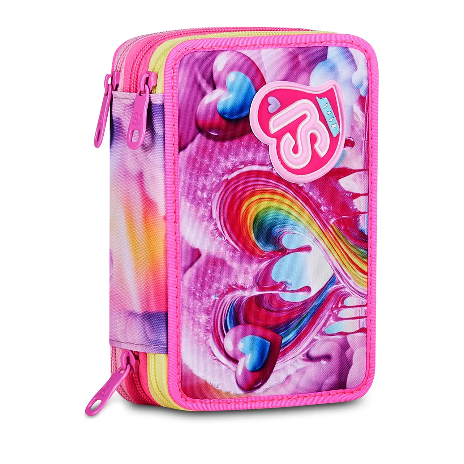 Astuccio 3 Zip SJ Gang Joyful Pins Girl 45 Pezzi - astucci colori