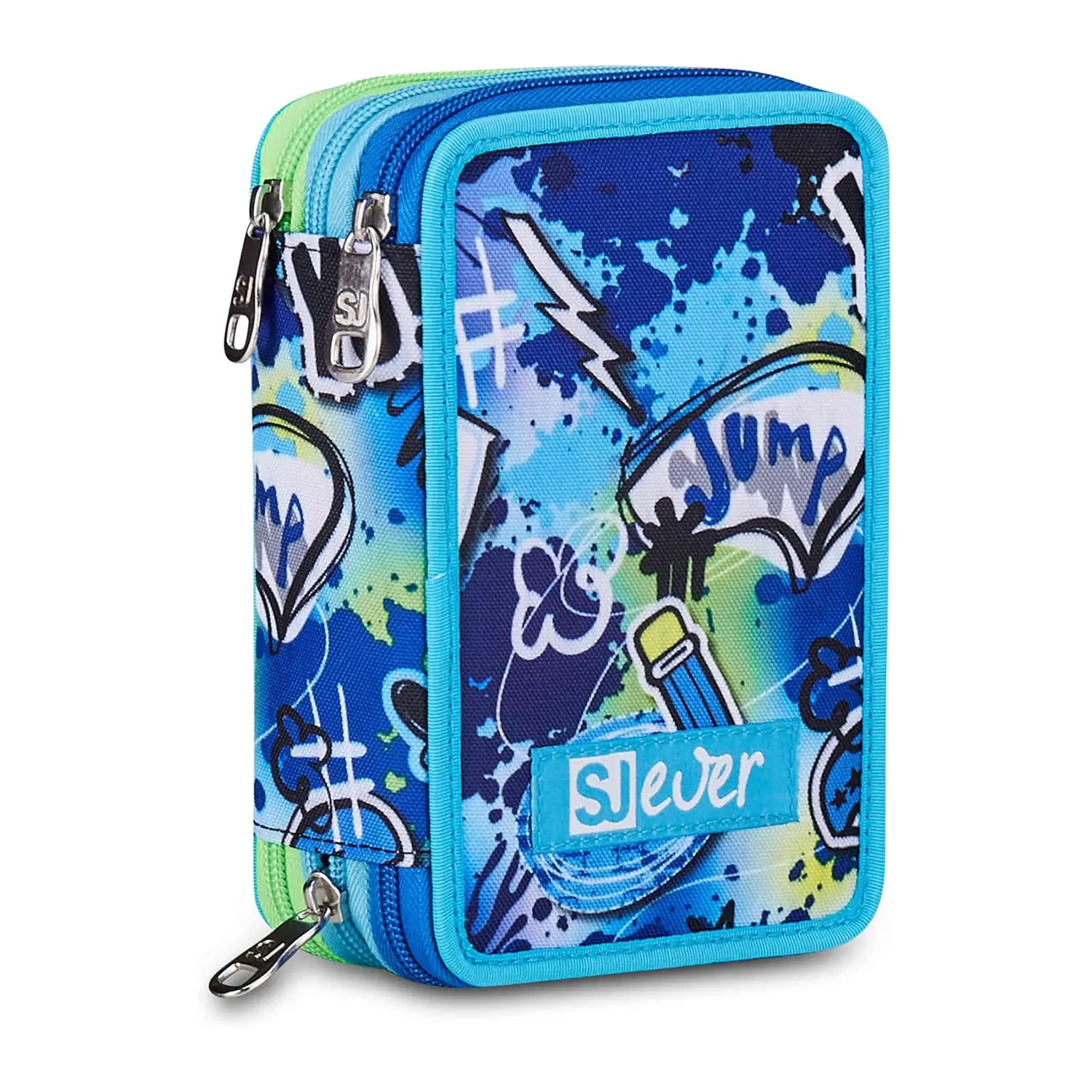 Astuccio 3 Zip SJ Gang Ever Cloudy Blue 45 Pezzi - astucci colori