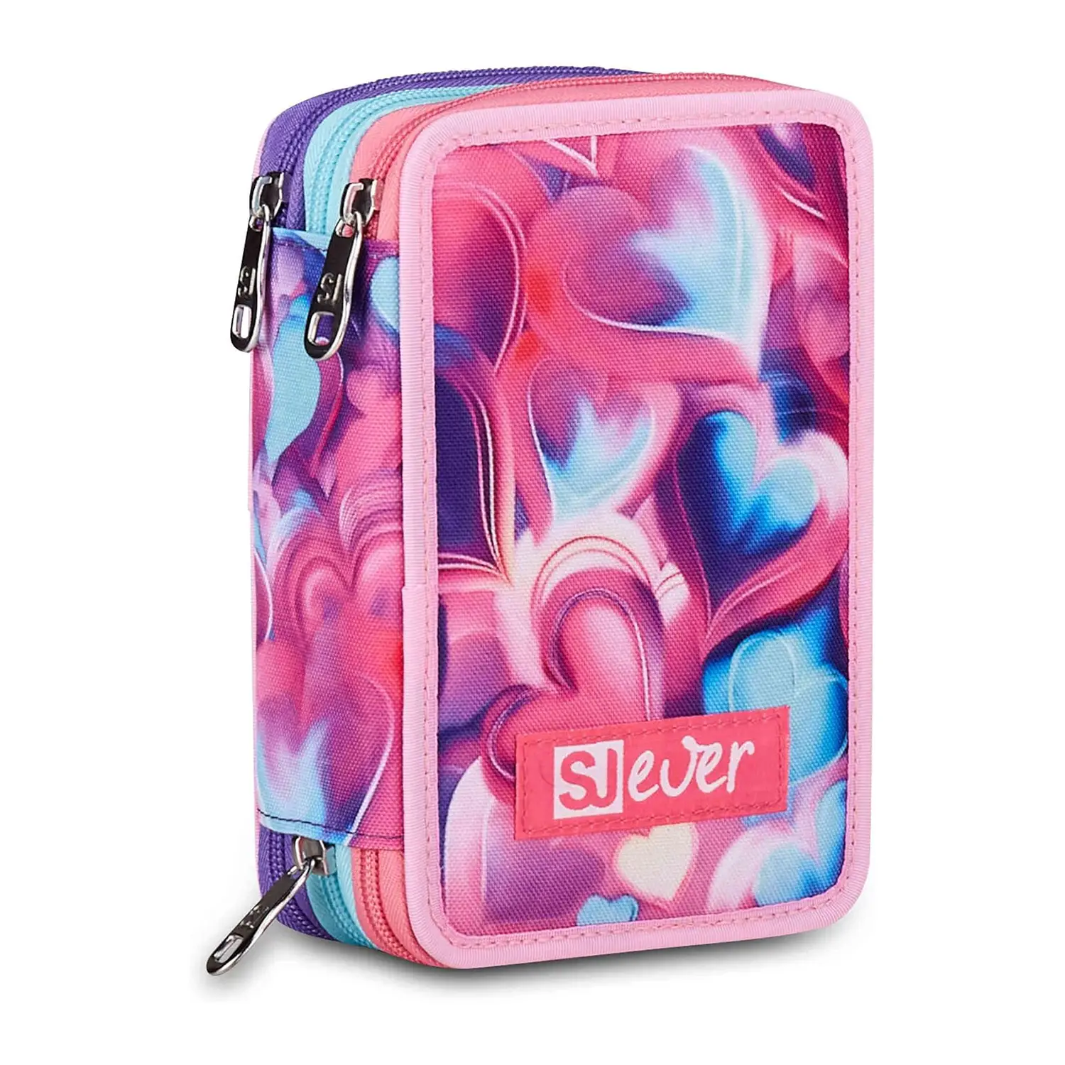 Astuccio 3 Zip SJ Gang Ever Pink Beat 45 Pezzi - astucci colori