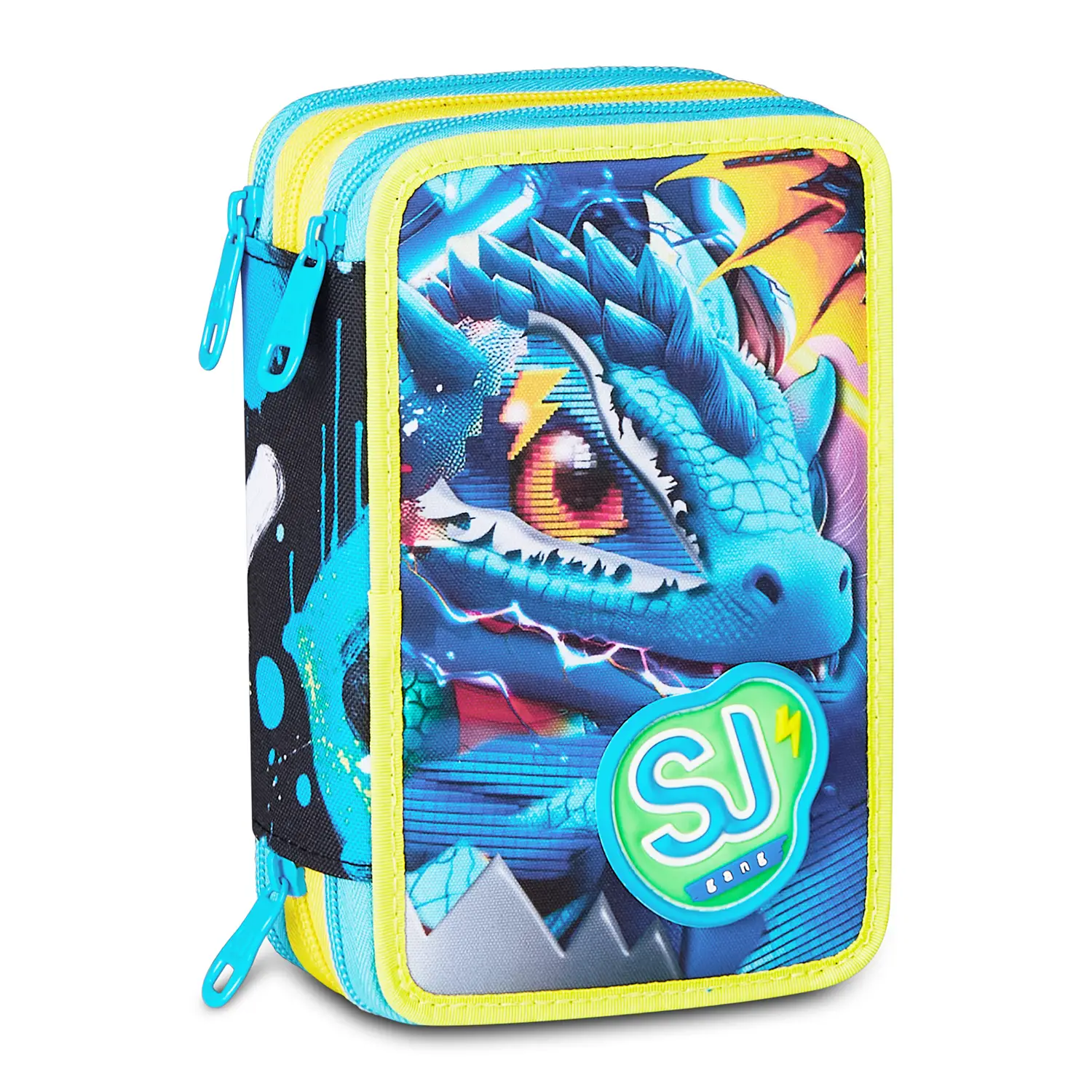 Astuccio Sj Gang Metal Dragon Boy 3 Zip 45 Pezzi - astucci colori