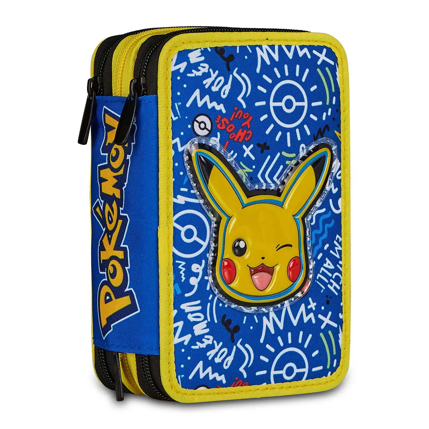 Astuccio 3 Zip Pokemon I Choose You! Completo 44 Pezzi - astucci colori