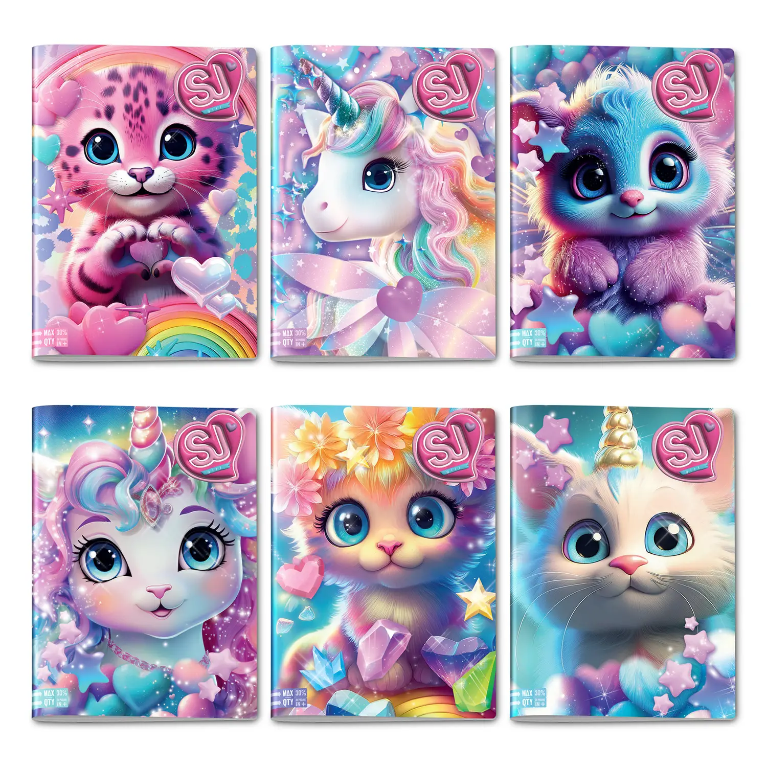 Sj Gang Animali Girl Quaderno A4 Maxi 96/100 Rigatura Q - Cancelleria varia
