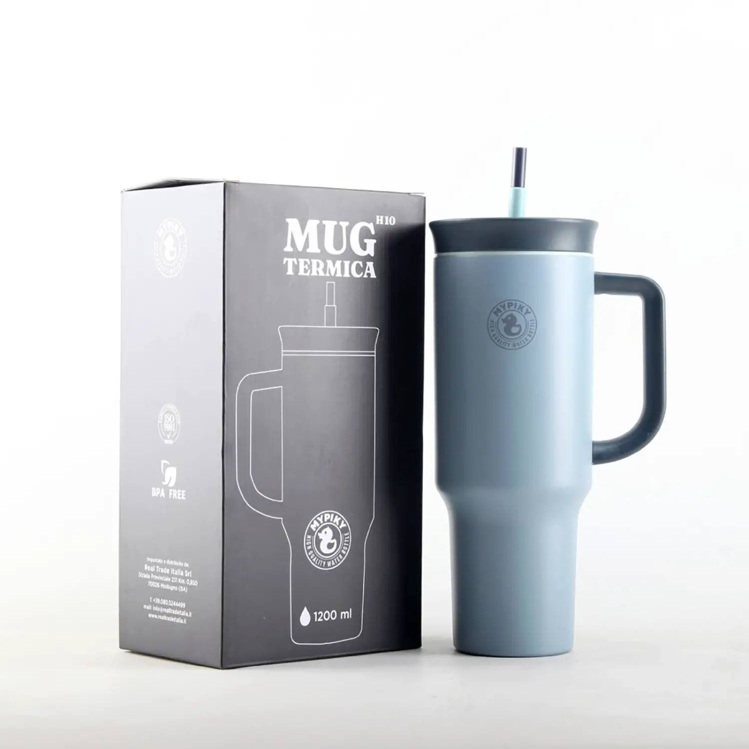 Mug Termica Mypiky 1200 ml - Grigia - articoli da tavola