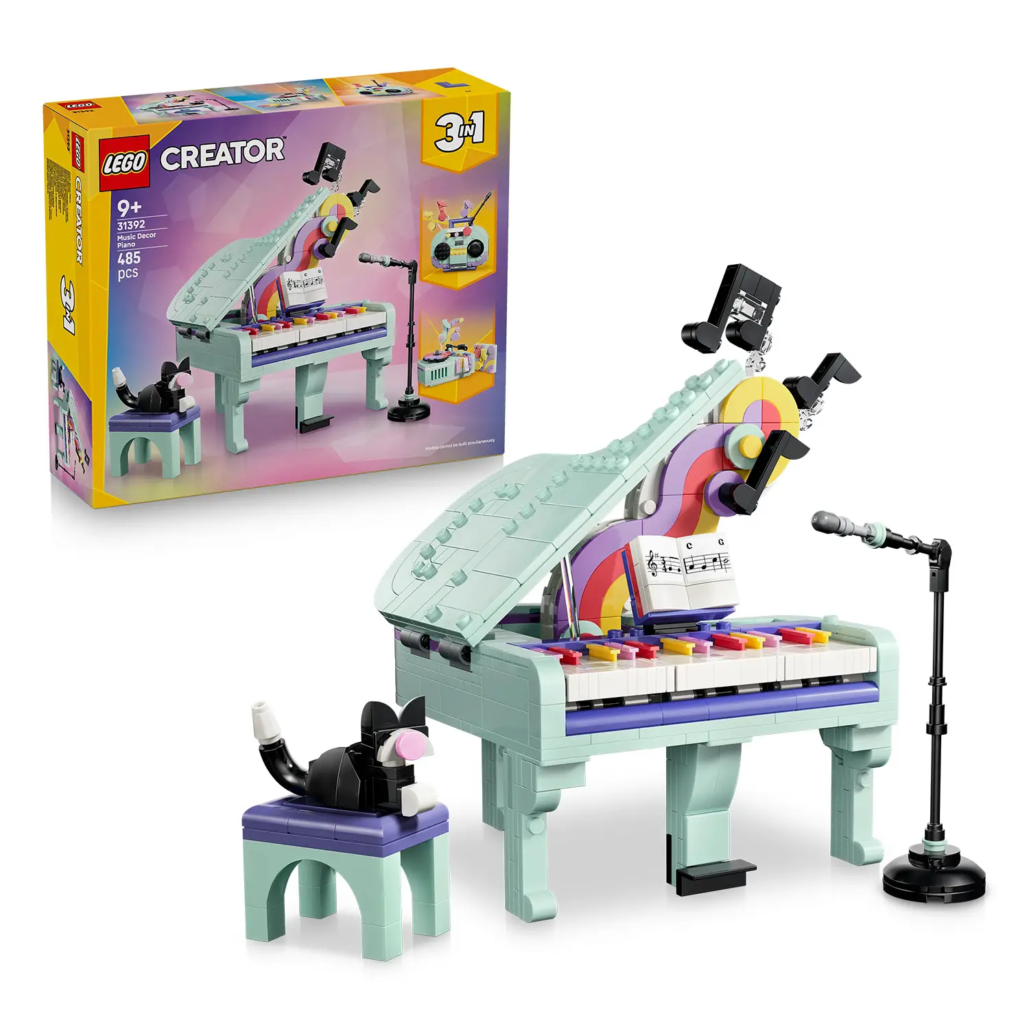 LEGO Creator 3 in 1 Pianoforte Decorativo con Gatto 31392 - lego